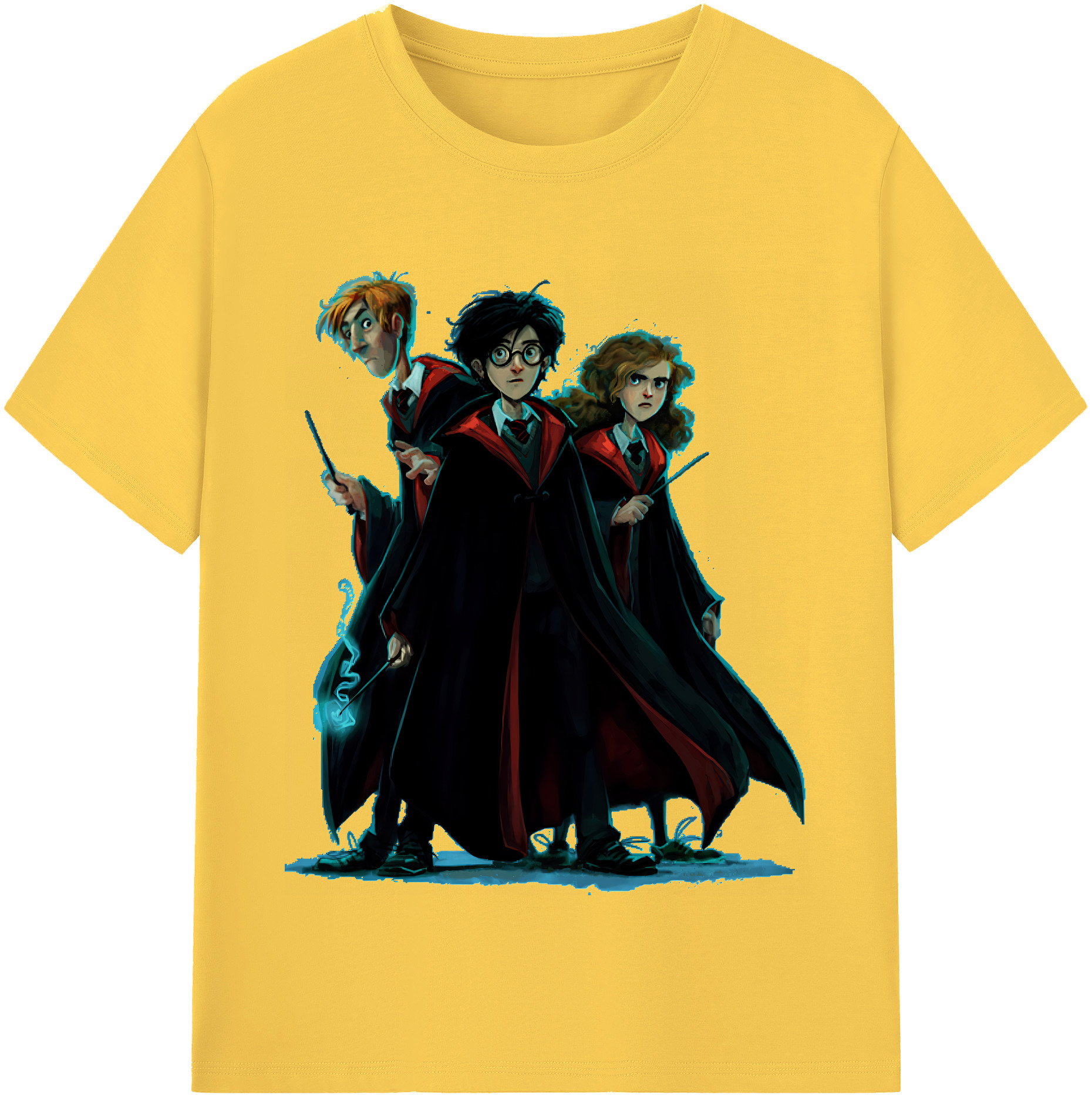 （画像用） Harry Potter ハリー・ポッターシリーズ 綿100％半袖Tシャツ（フロントプリント）