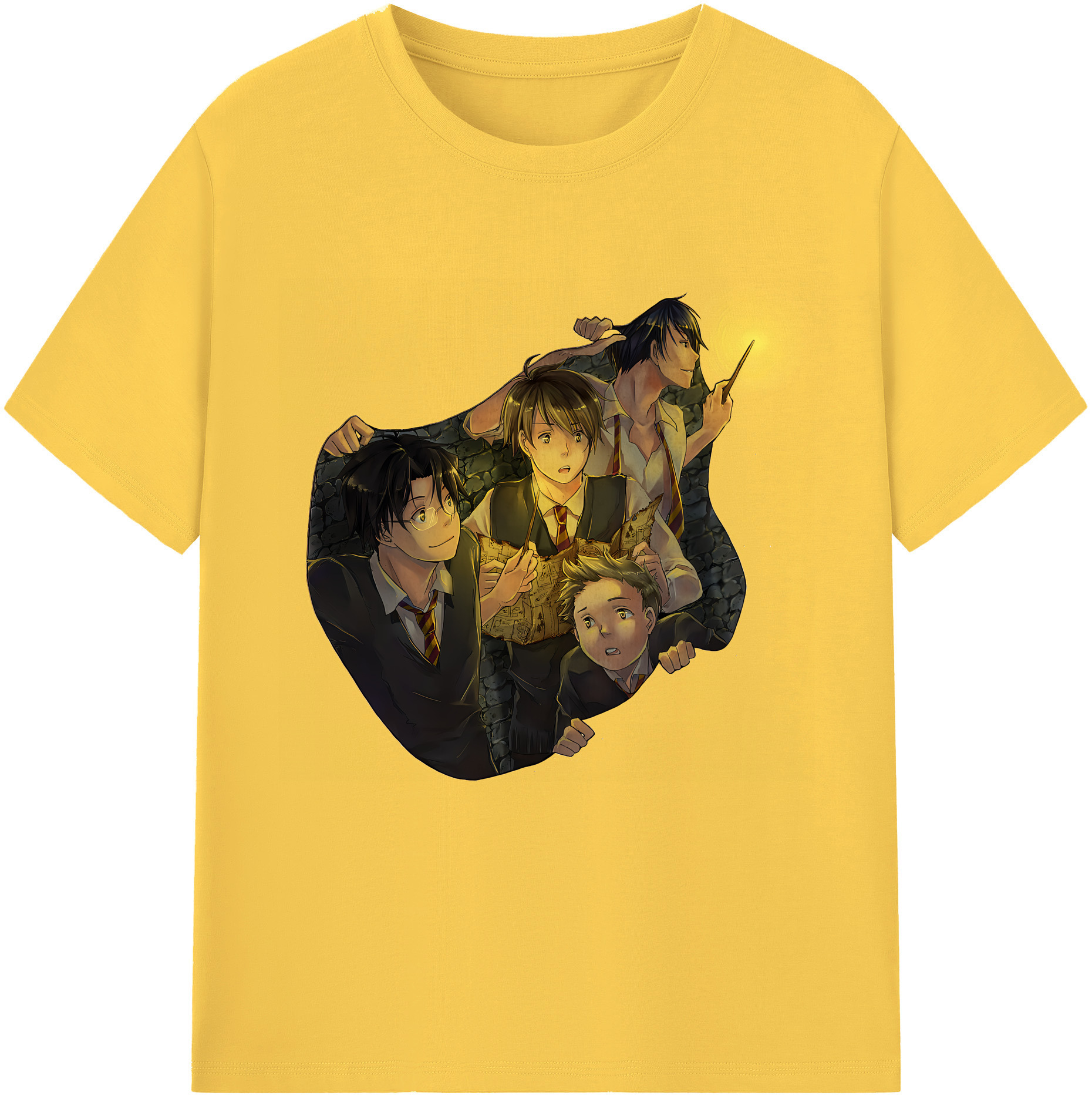 （画像用） Harry Potter ハリー・ポッターシリーズ 綿100％半袖Tシャツ（フロントプリント）