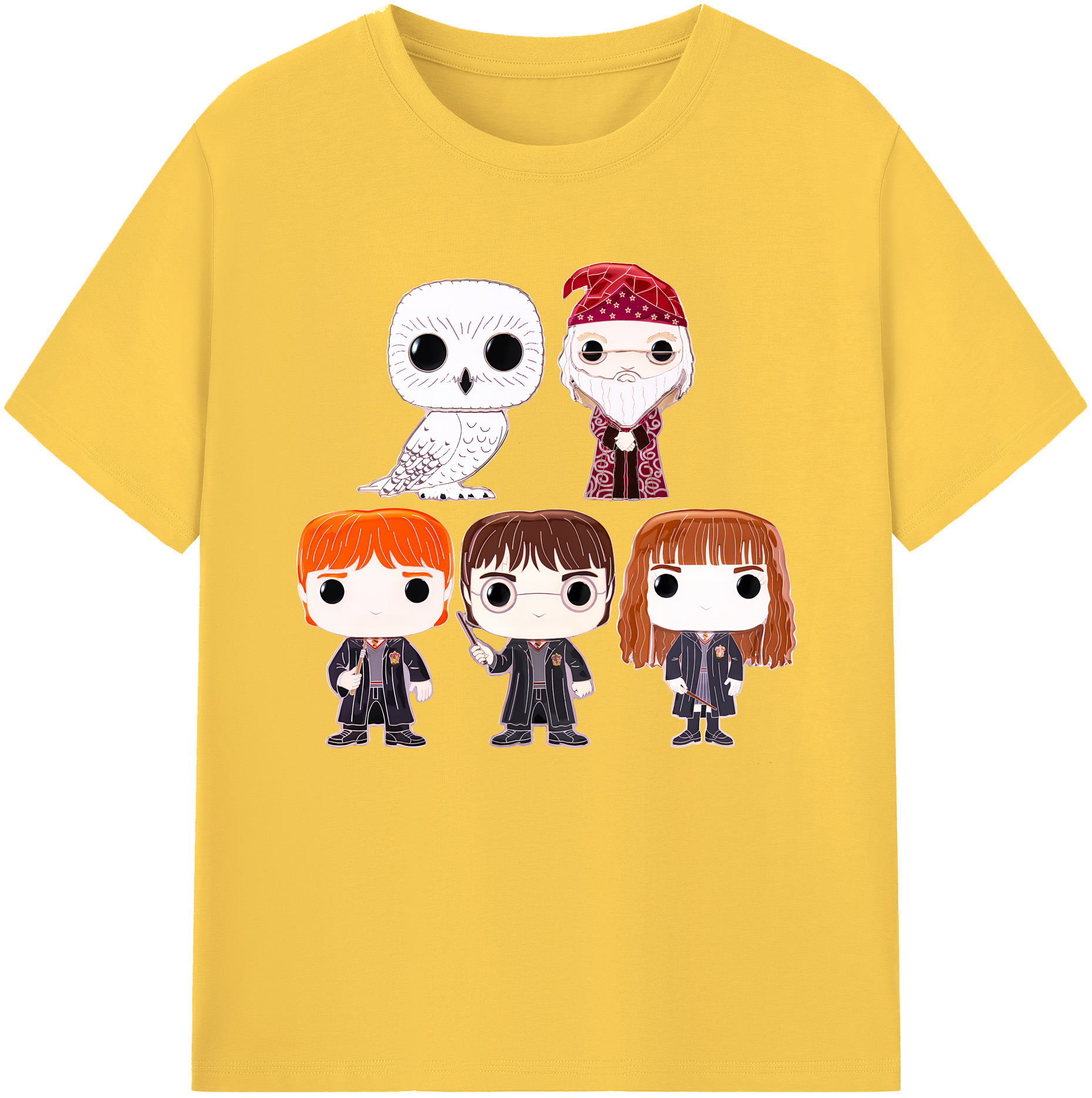 （画像用） Harry Potter ハリー・ポッターシリーズ 綿100％半袖Tシャツ（フロントプリント）