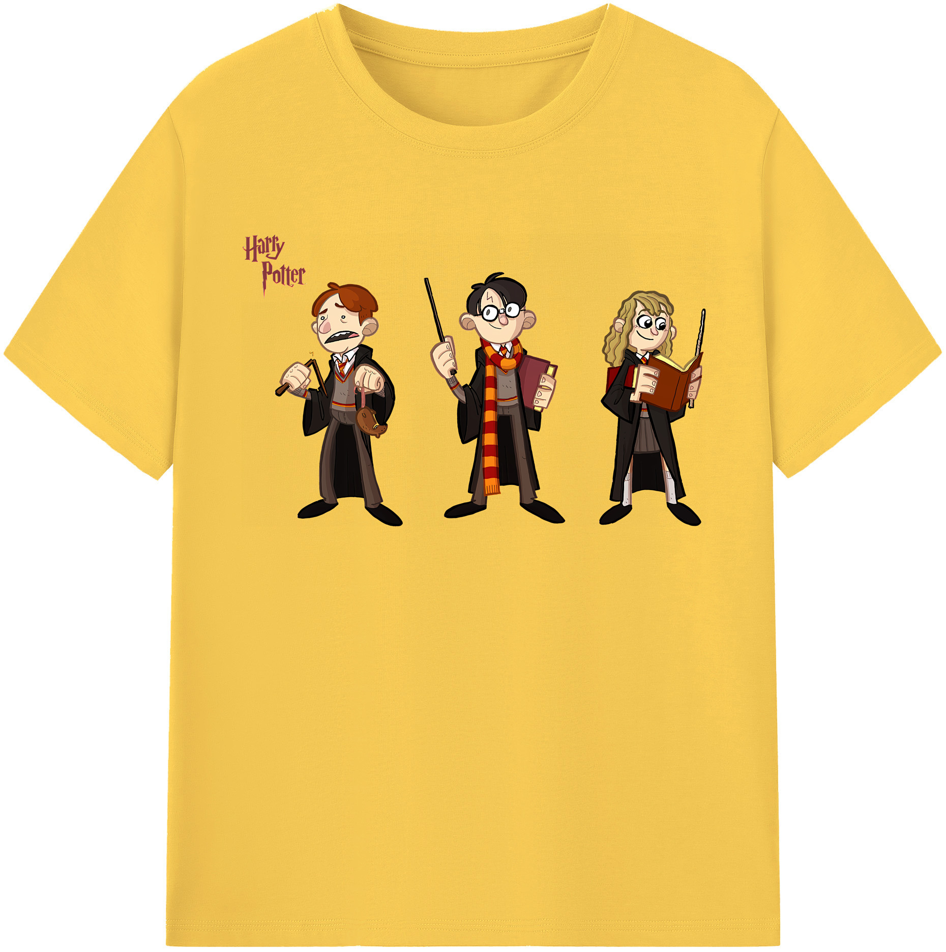 （画像用） Harry Potter ハリー・ポッターシリーズ 綿100％半袖Tシャツ（フロントプリント）