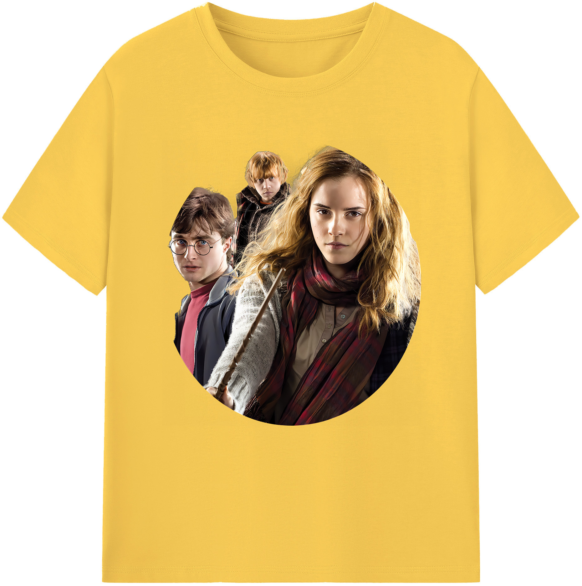 （画像用） Harry Potter ハリー・ポッターシリーズ 綿100％半袖Tシャツ（フロントプリント）