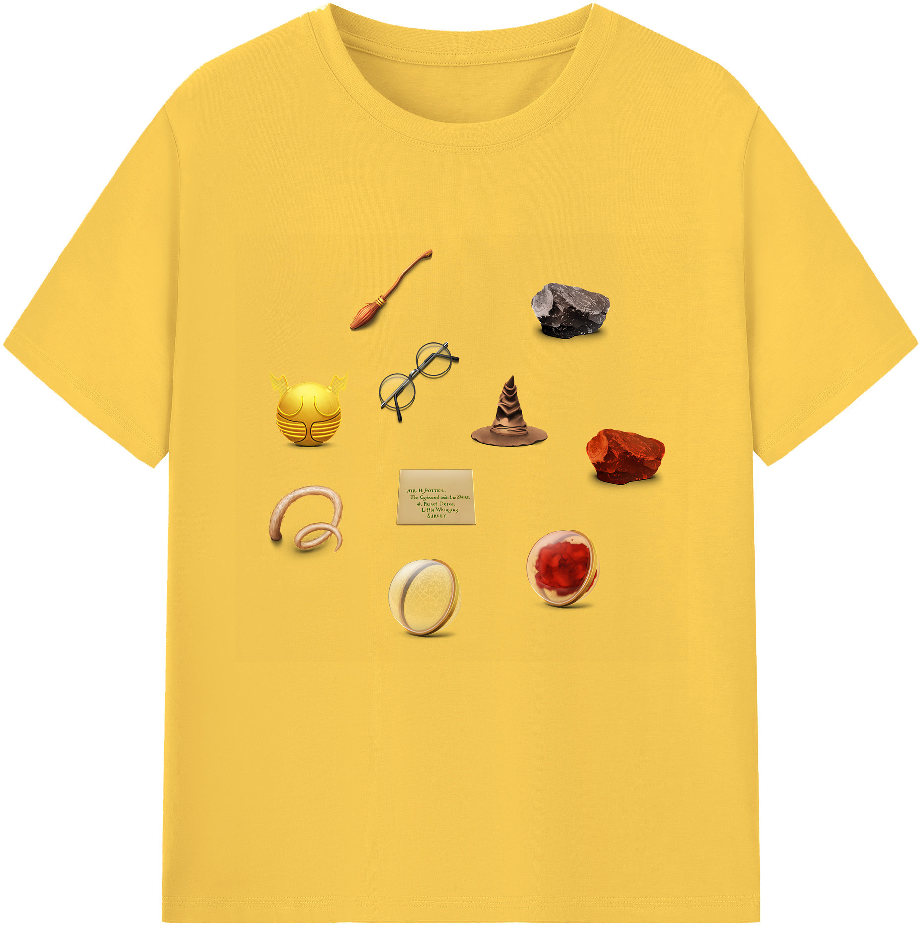 （画像用） Harry Potter ハリー・ポッターシリーズ 綿100％半袖Tシャツ（フロントプリント）