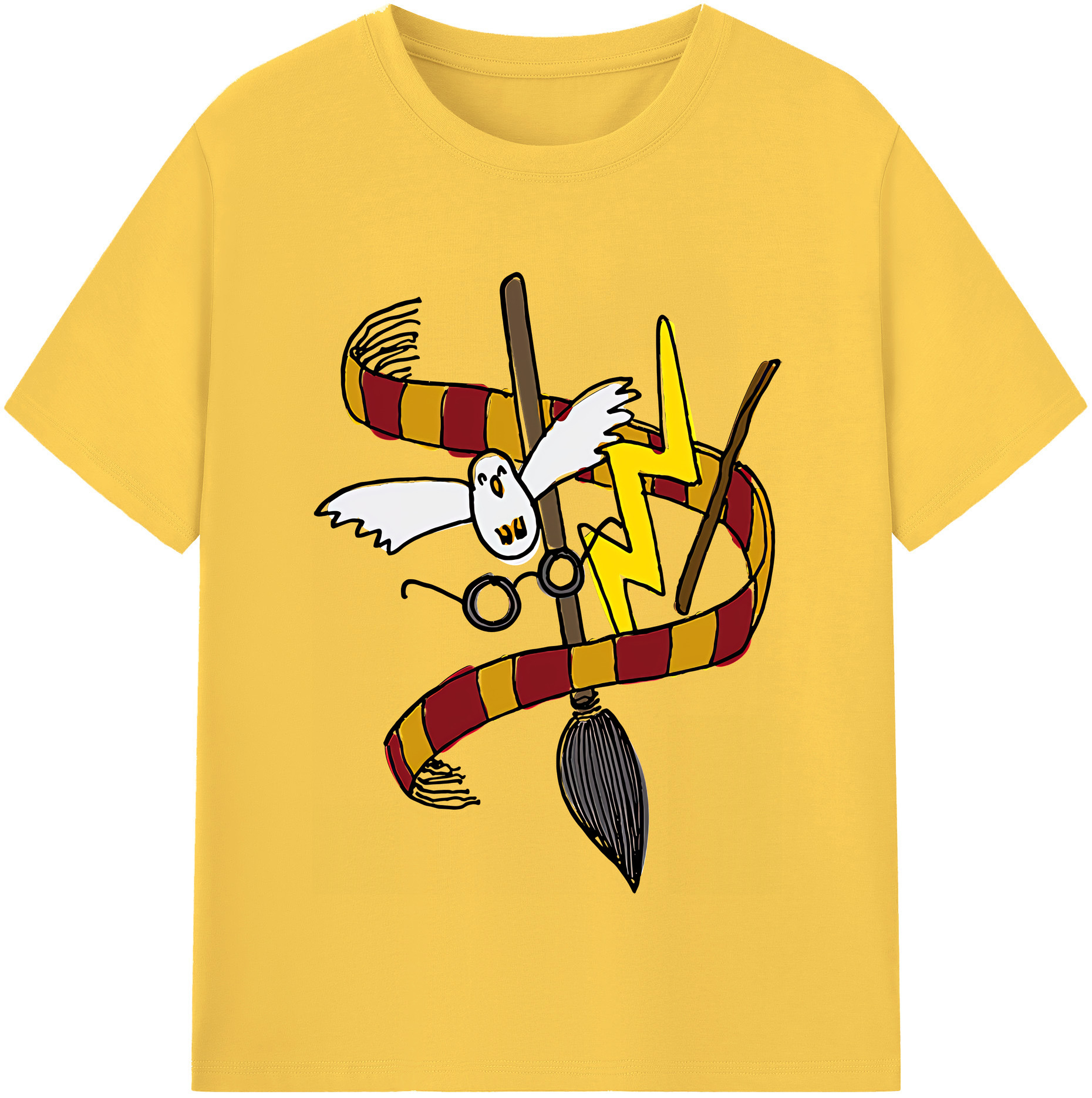 （画像用） Harry Potter ハリー・ポッターシリーズ 綿100％半袖Tシャツ（フロントプリント）