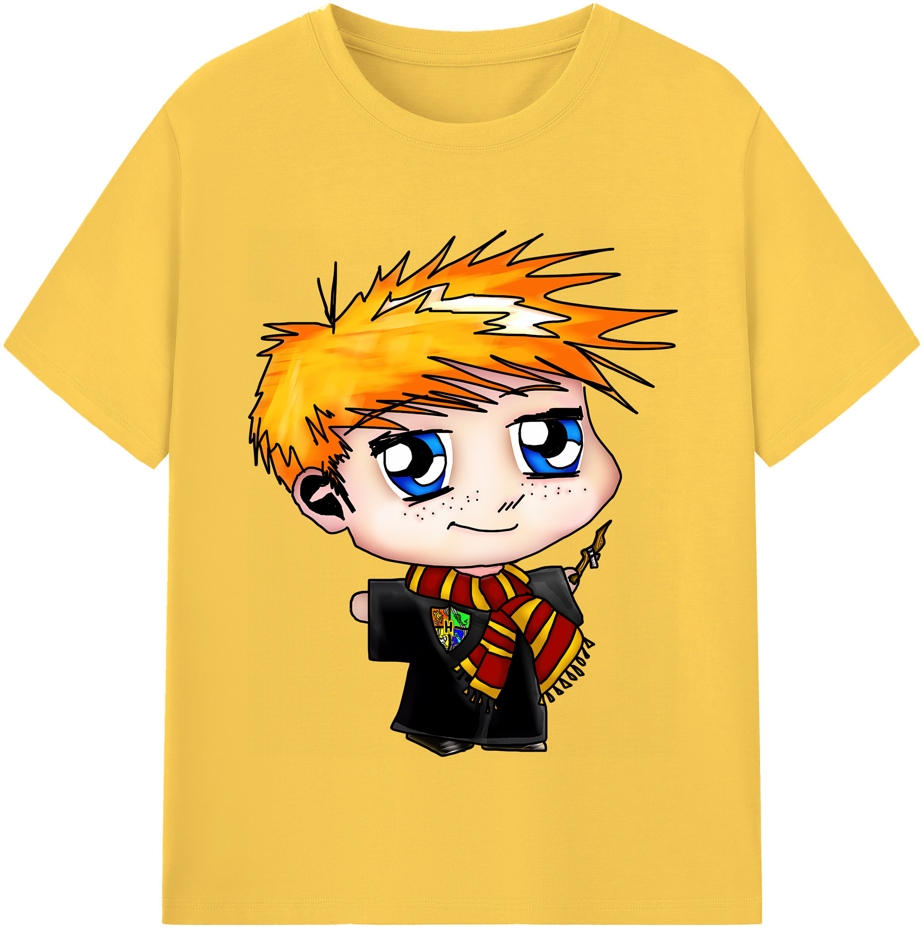 （画像用） Harry Potter ハリー・ポッターシリーズ 綿100％半袖Tシャツ（フロントプリント）