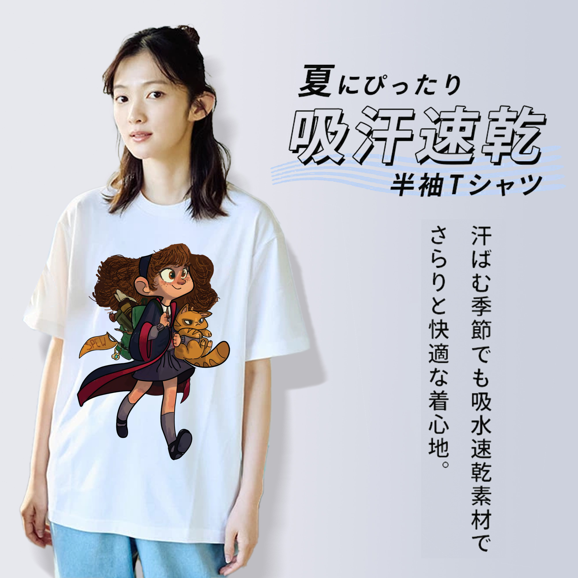 Harry Potter ハリー・ポッターシリーズ 綿100％半袖Tシャツ（フロントプリント）