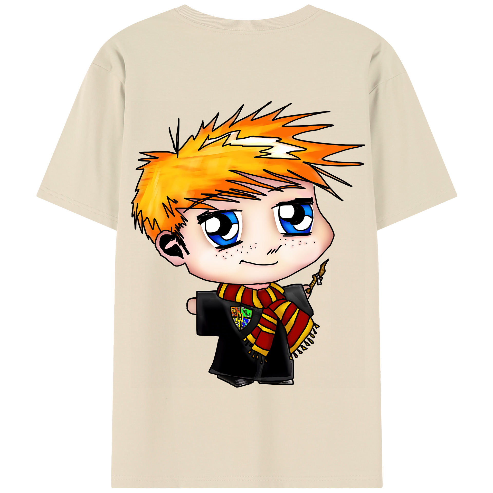 （画像用） Harry Potter ハリー・ポッターシリーズ 綿100％半袖Tシャツ（背面プリント）