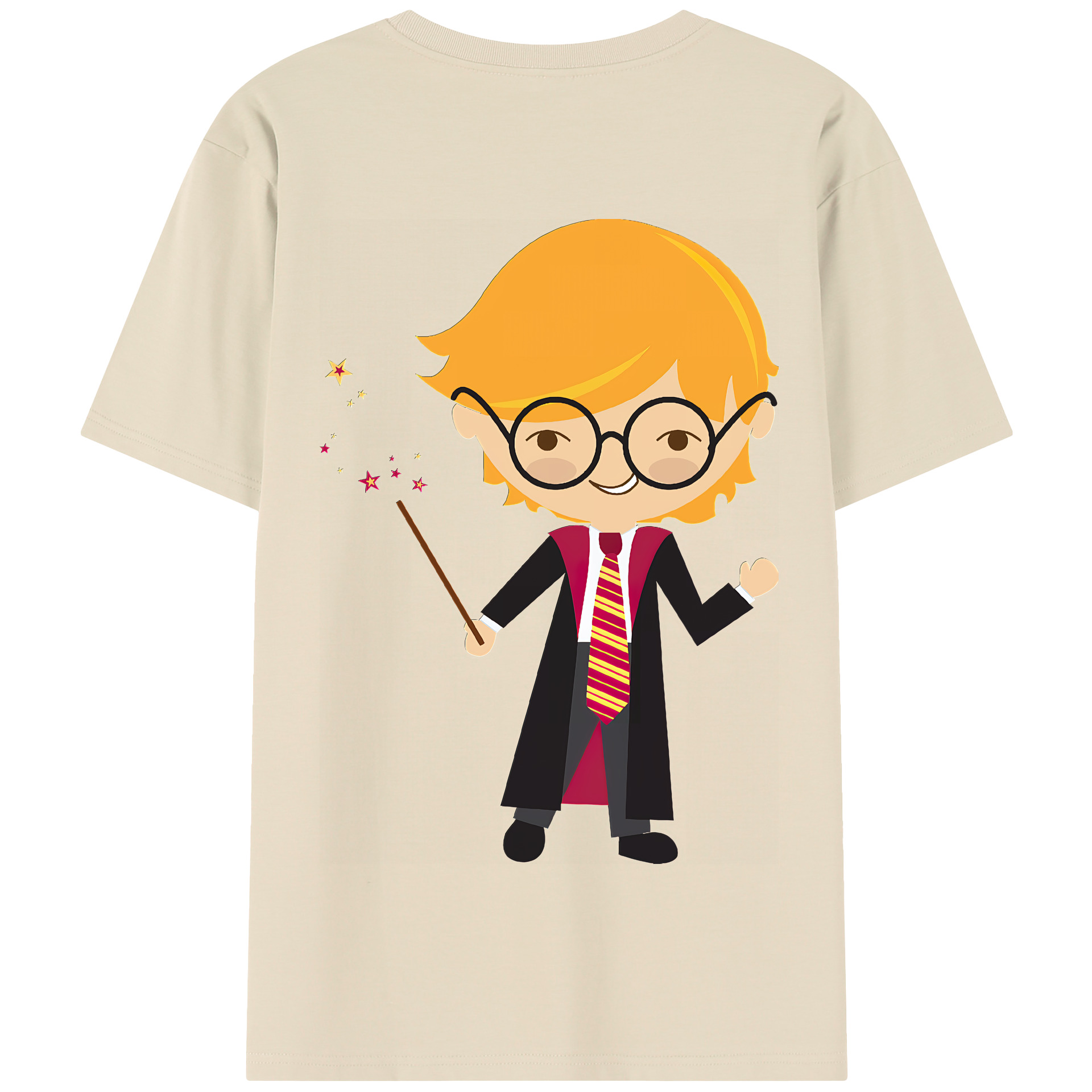 （画像用） Harry Potter ハリー・ポッターシリーズ 綿100％半袖Tシャツ（背面プリント）