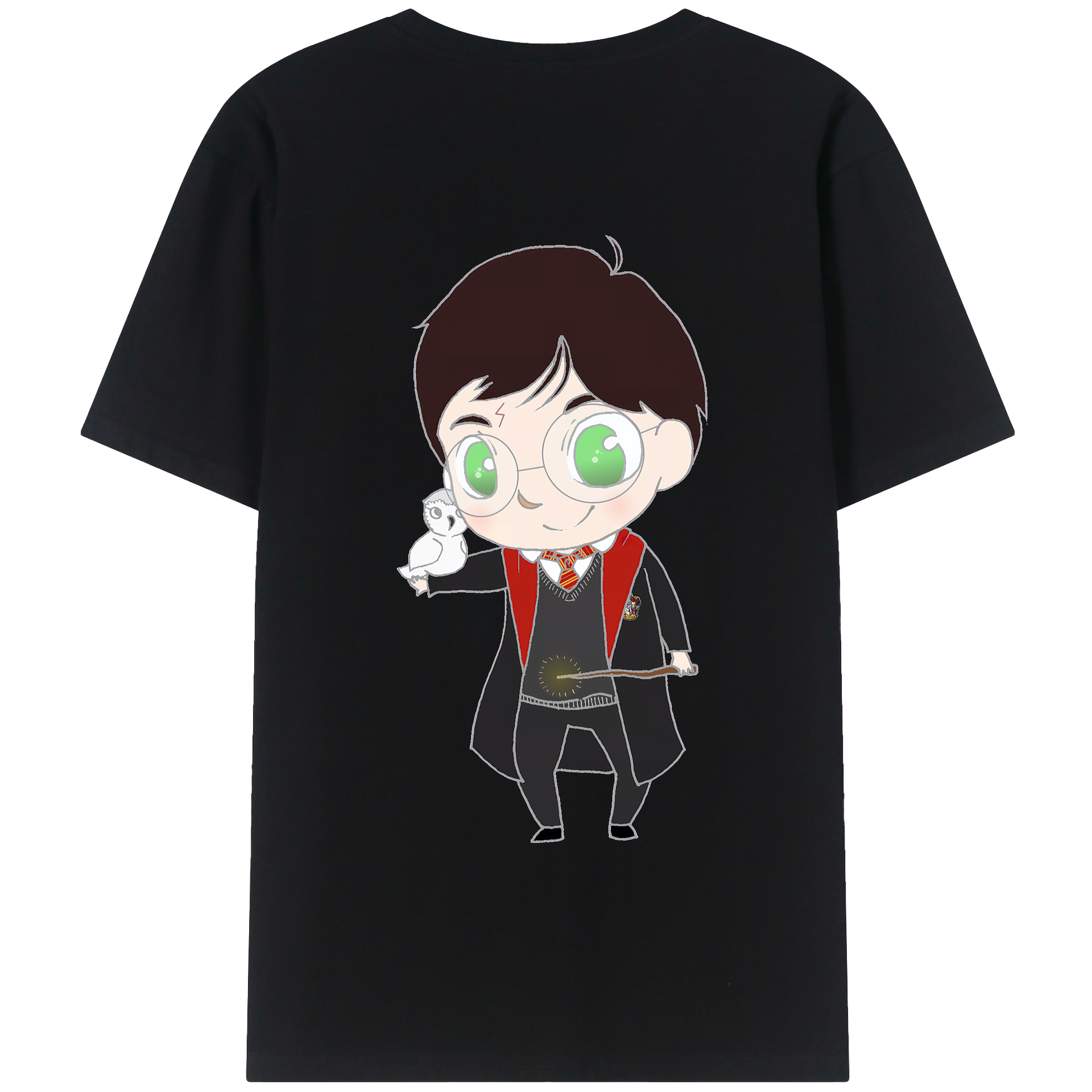 （画像用） Harry Potter ハリー・ポッターシリーズ 綿100％半袖Tシャツ（背面プリント）