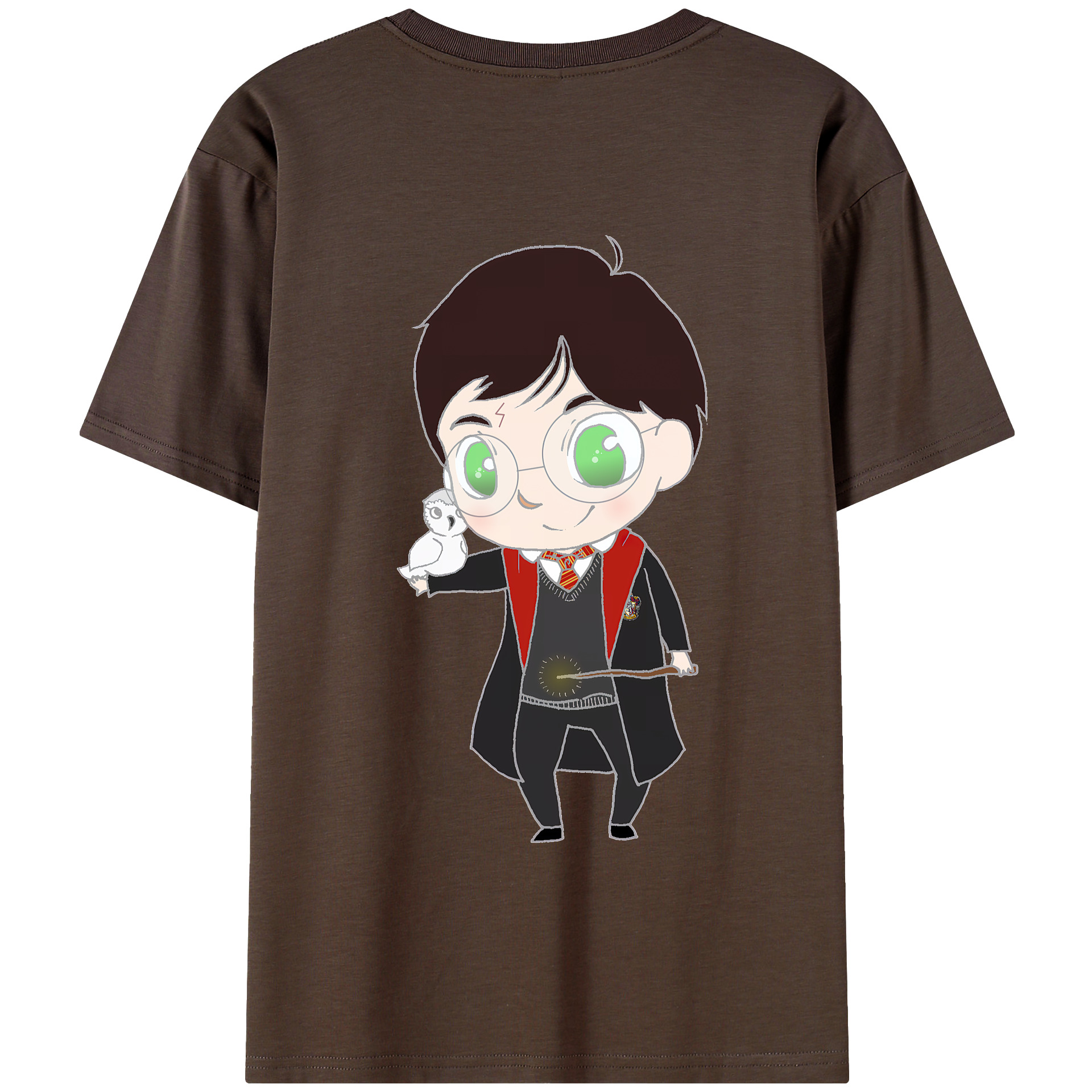 （画像用） Harry Potter ハリー・ポッターシリーズ 綿100％半袖Tシャツ（背面プリント）