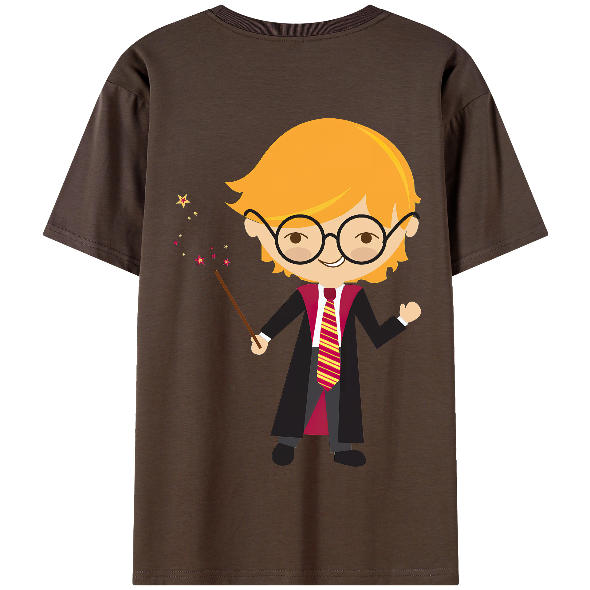 （画像用） Harry Potter ハリー・ポッターシリーズ 綿100％半袖Tシャツ（背面プリント）