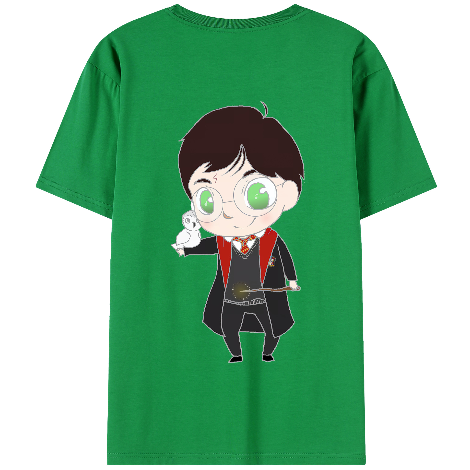 （画像用） Harry Potter ハリー・ポッターシリーズ 綿100％半袖Tシャツ（背面プリント）