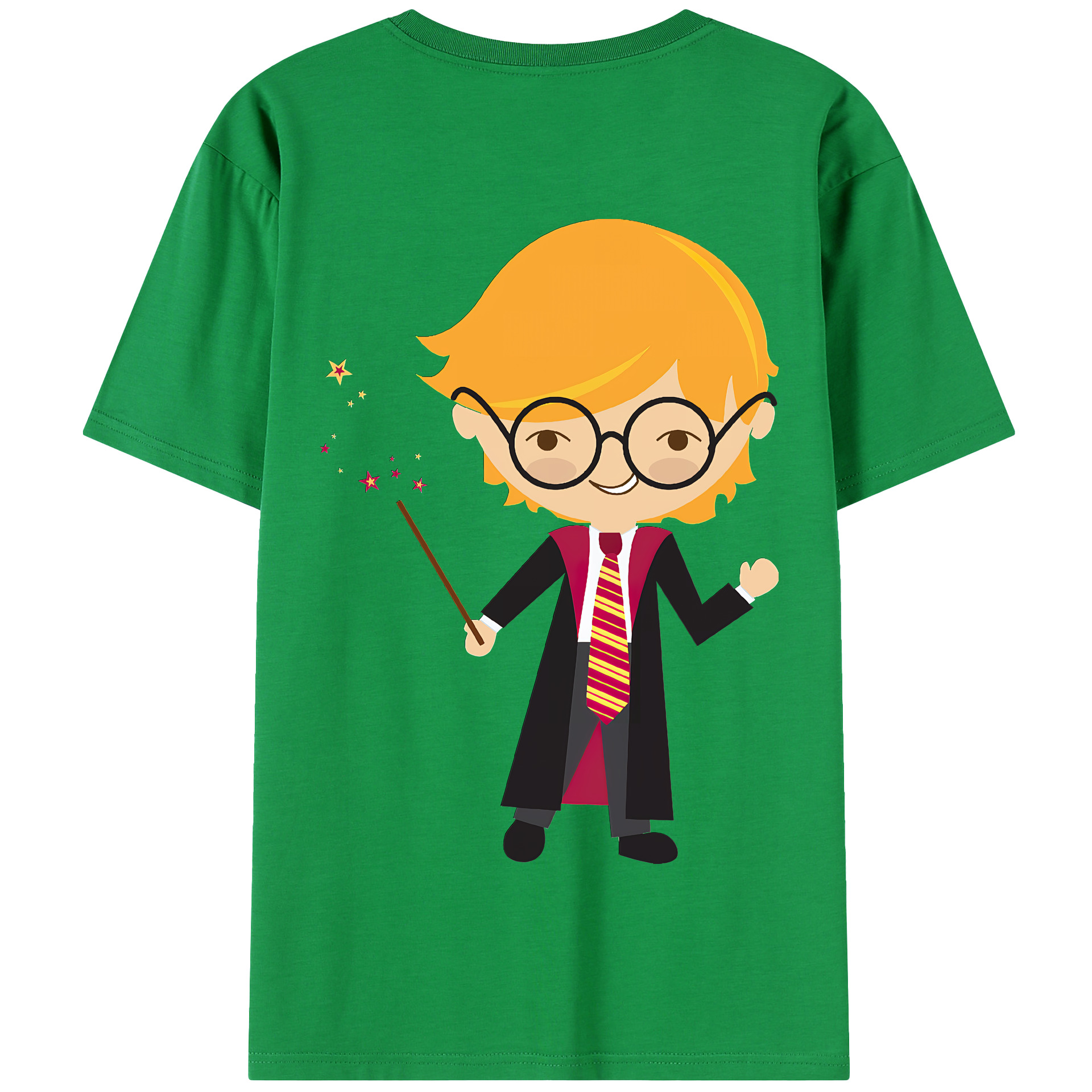 （画像用） Harry Potter ハリー・ポッターシリーズ 綿100％半袖Tシャツ（背面プリント）