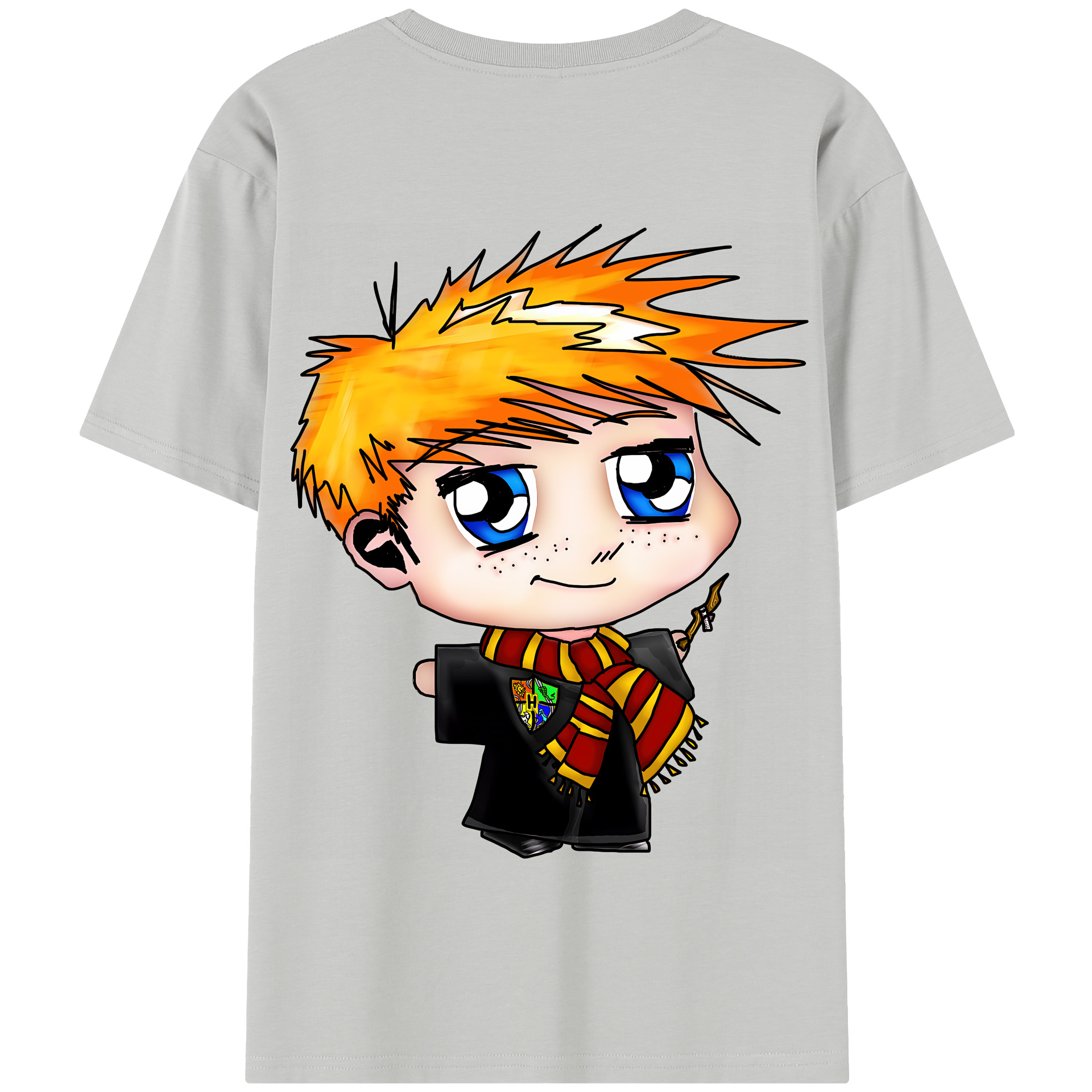 （画像用） Harry Potter ハリー・ポッターシリーズ 綿100％半袖Tシャツ（背面プリント）