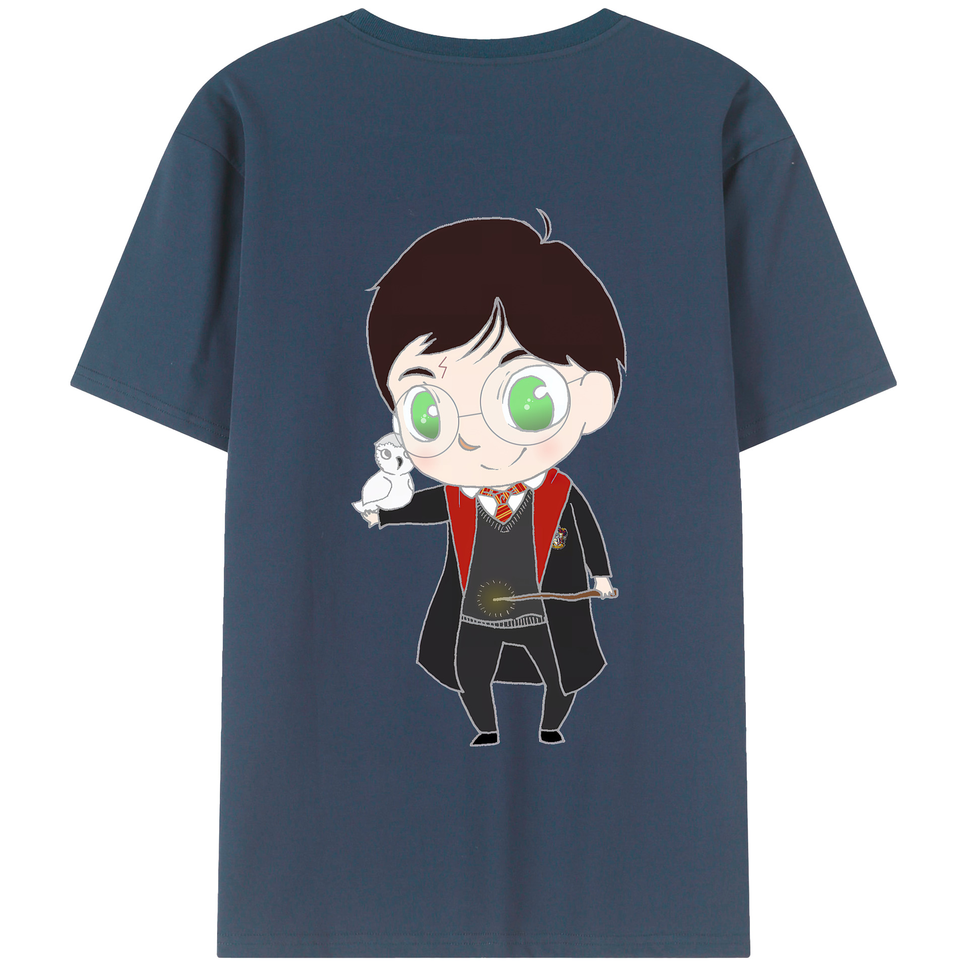 （画像用） Harry Potter ハリー・ポッターシリーズ 綿100％半袖Tシャツ（背面プリント）
