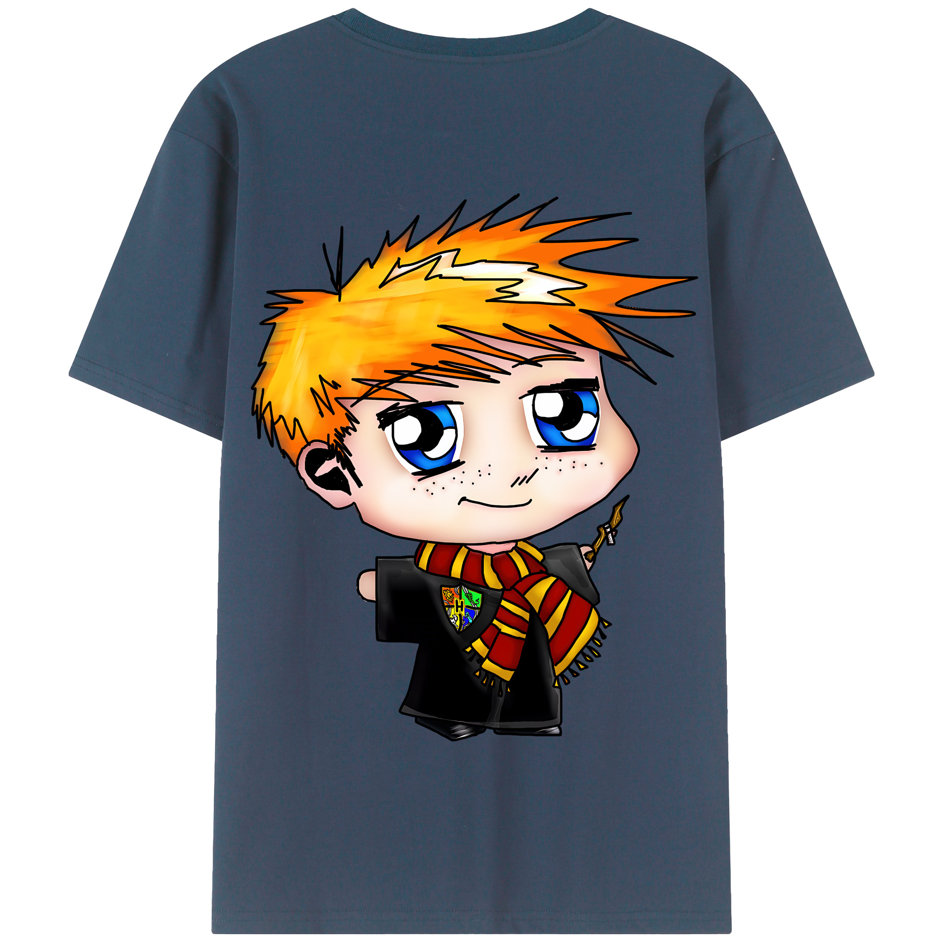 （画像用） Harry Potter ハリー・ポッターシリーズ 綿100％半袖Tシャツ（背面プリント）