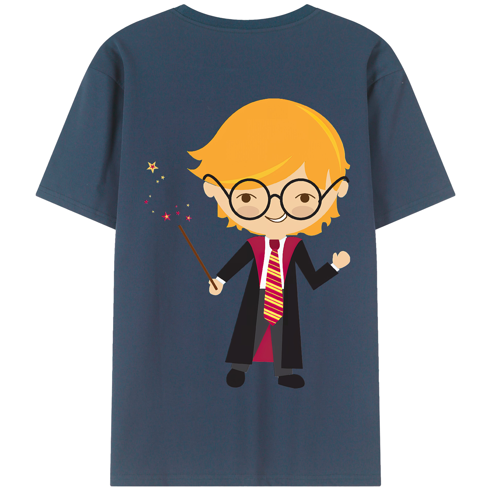 （画像用） Harry Potter ハリー・ポッターシリーズ 綿100％半袖Tシャツ（背面プリント）