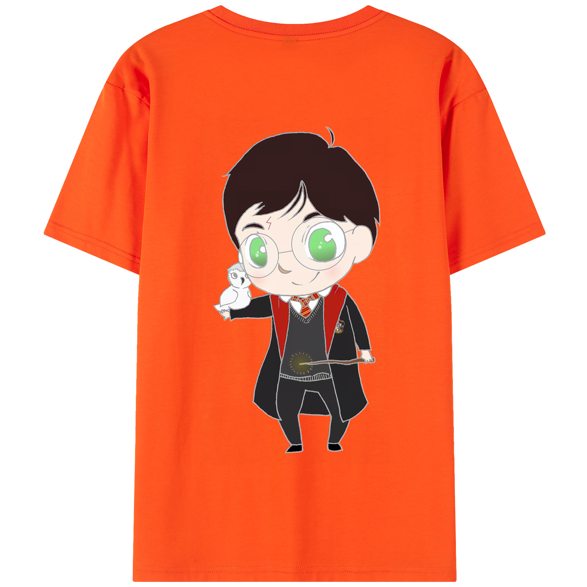 （画像用） Harry Potter ハリー・ポッターシリーズ 綿100％半袖Tシャツ（背面プリント）