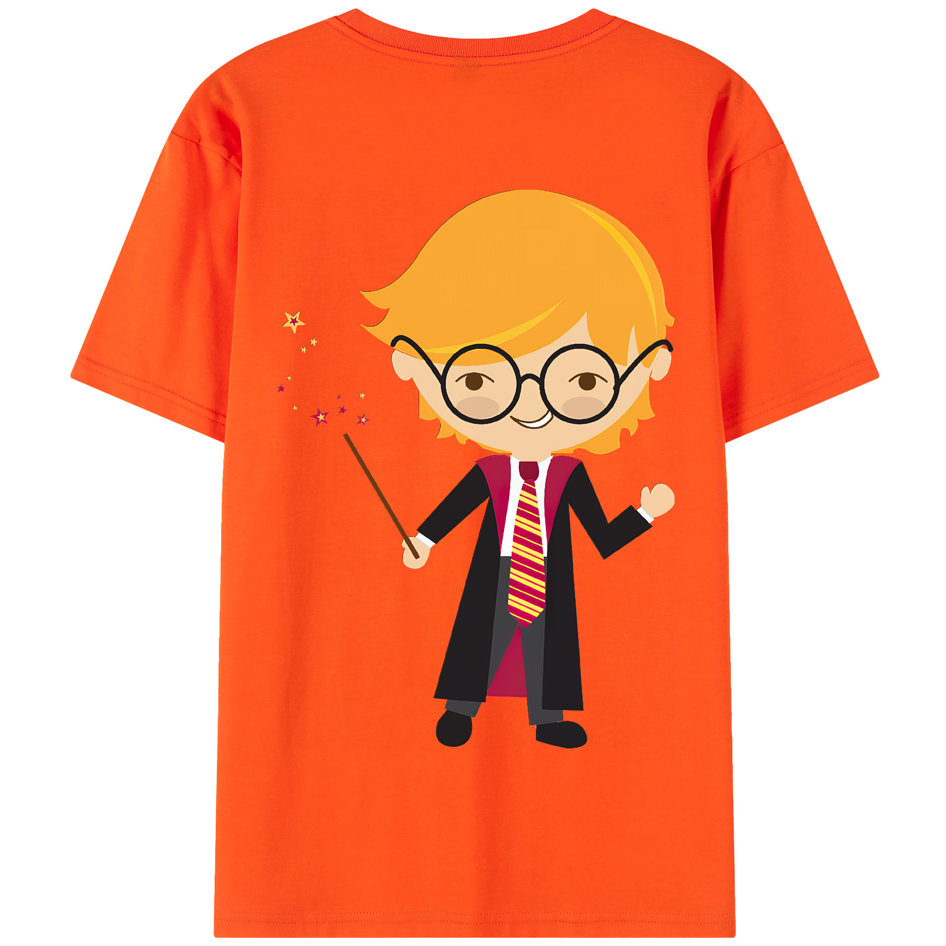 （画像用） Harry Potter ハリー・ポッターシリーズ 綿100％半袖Tシャツ（背面プリント）