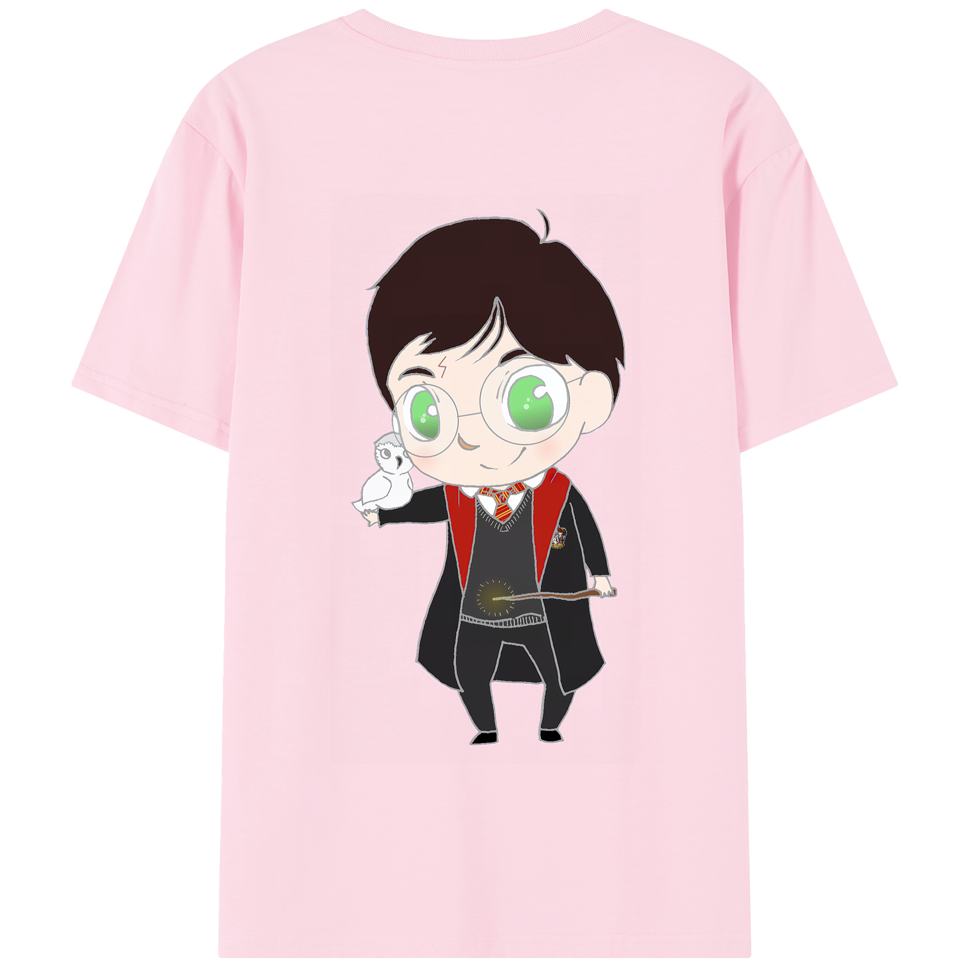 （画像用） Harry Potter ハリー・ポッターシリーズ 綿100％半袖Tシャツ（背面プリント）