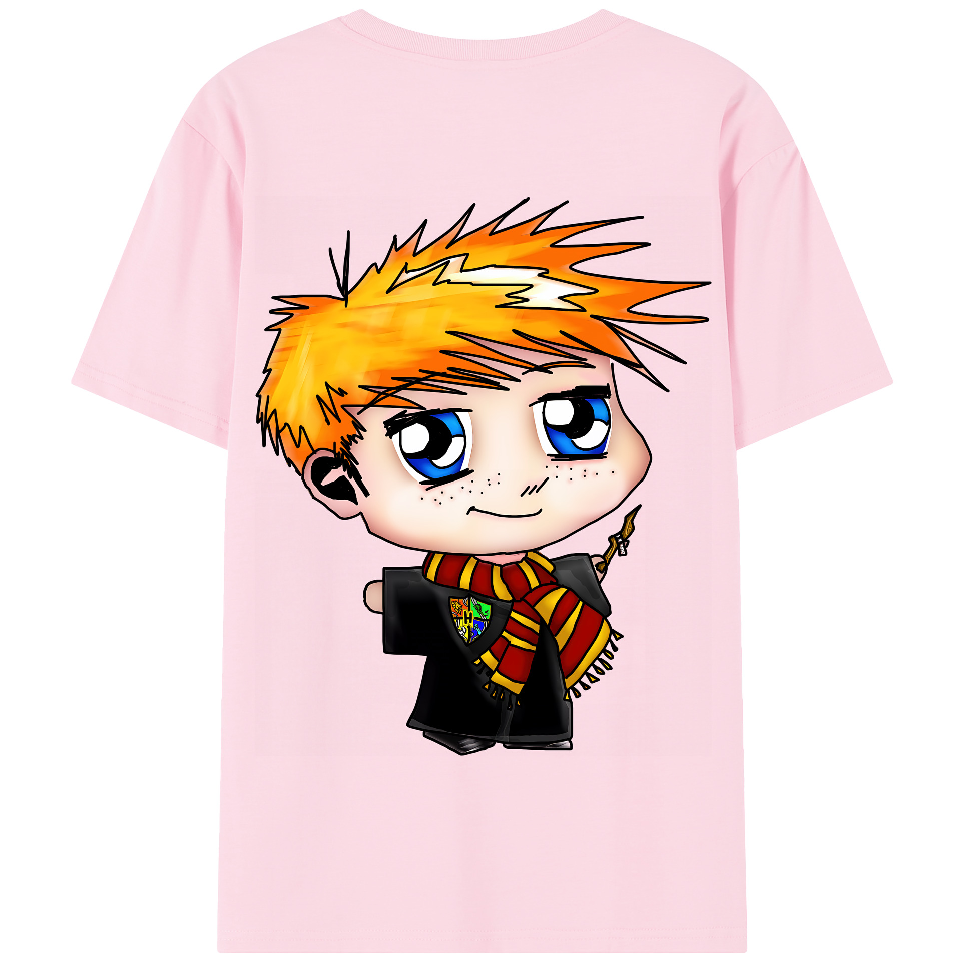 （画像用） Harry Potter ハリー・ポッターシリーズ 綿100％半袖Tシャツ（背面プリント）
