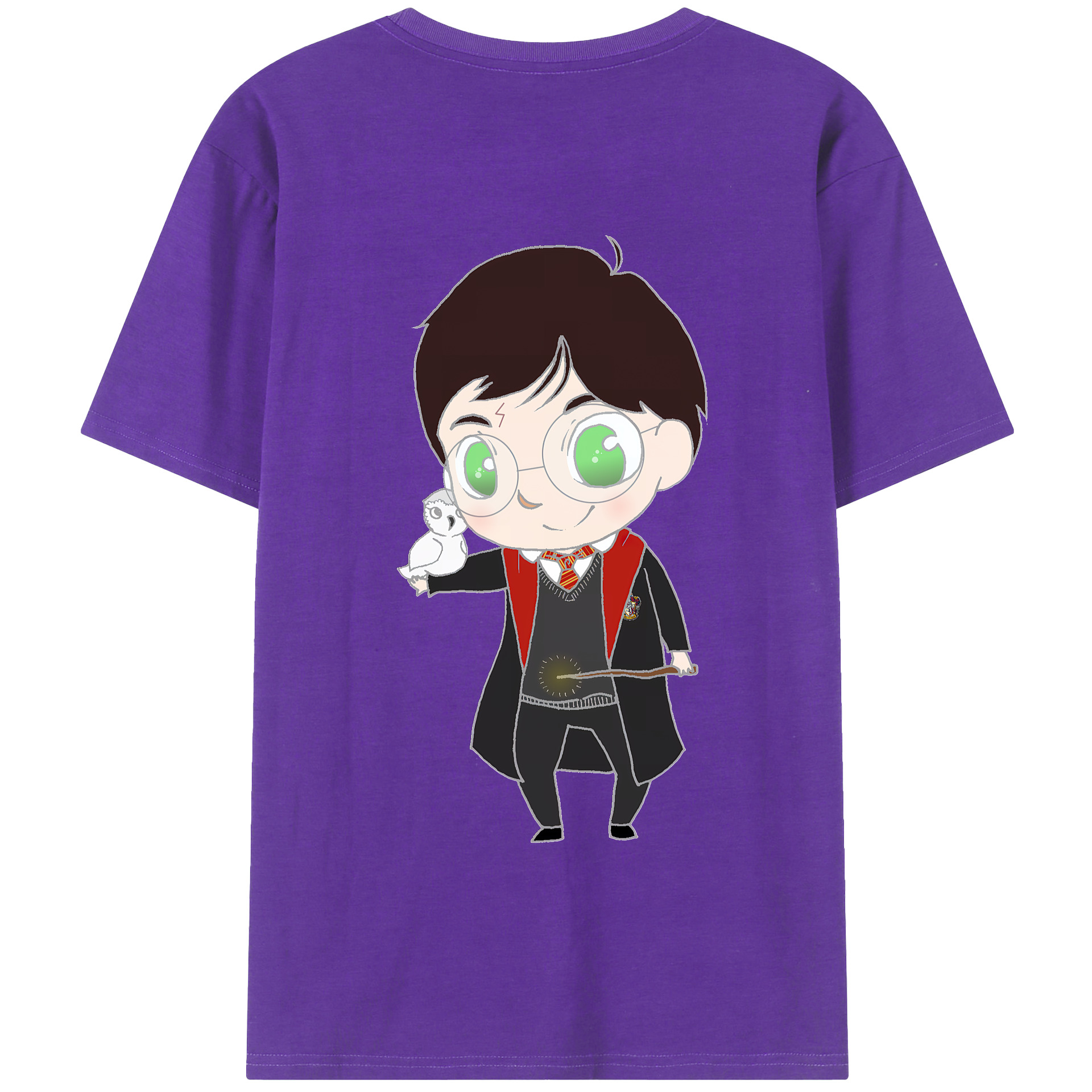 （画像用） Harry Potter ハリー・ポッターシリーズ 綿100％半袖Tシャツ（背面プリント）