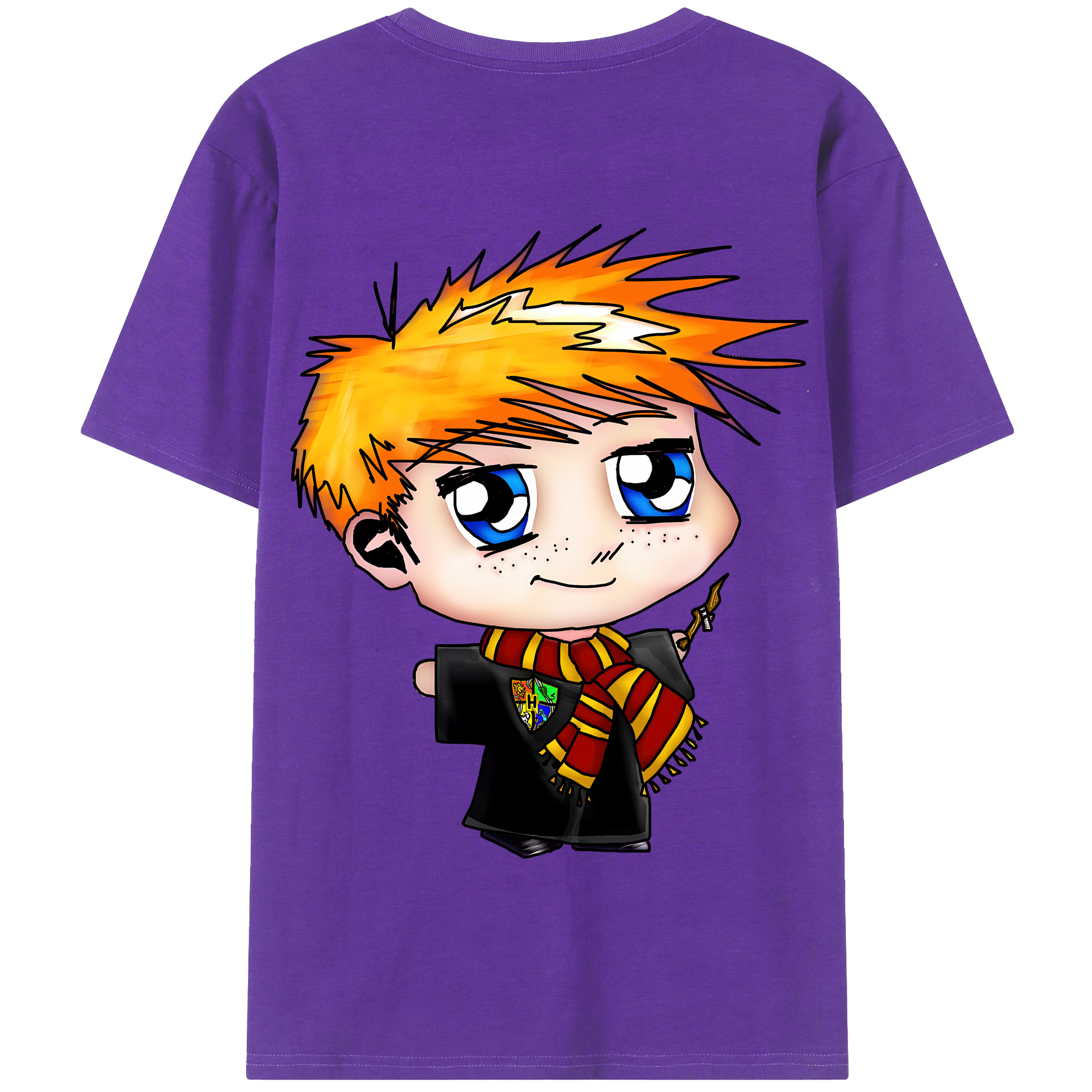 （画像用） Harry Potter ハリー・ポッターシリーズ 綿100％半袖Tシャツ（背面プリント）