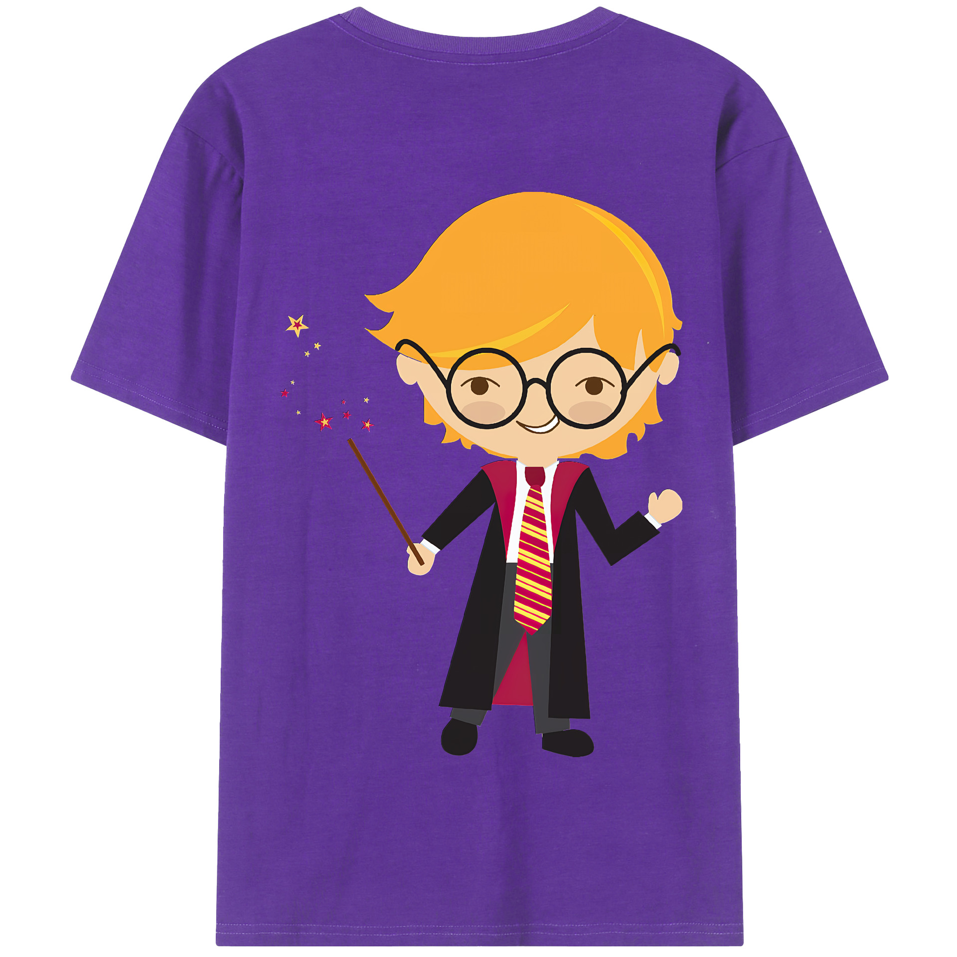 （画像用） Harry Potter ハリー・ポッターシリーズ 綿100％半袖Tシャツ（背面プリント）