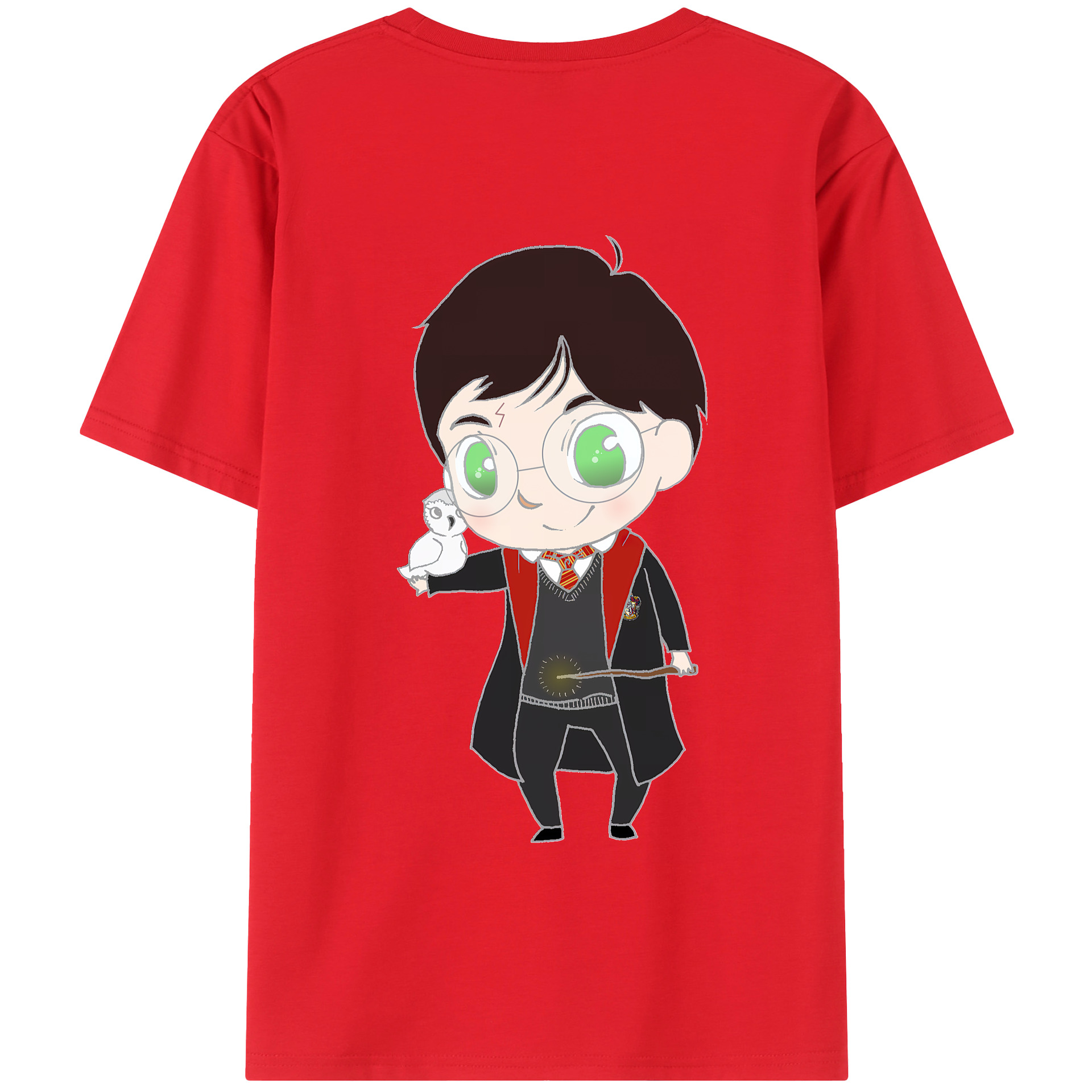 （画像用） Harry Potter ハリー・ポッターシリーズ 綿100％半袖Tシャツ（背面プリント）