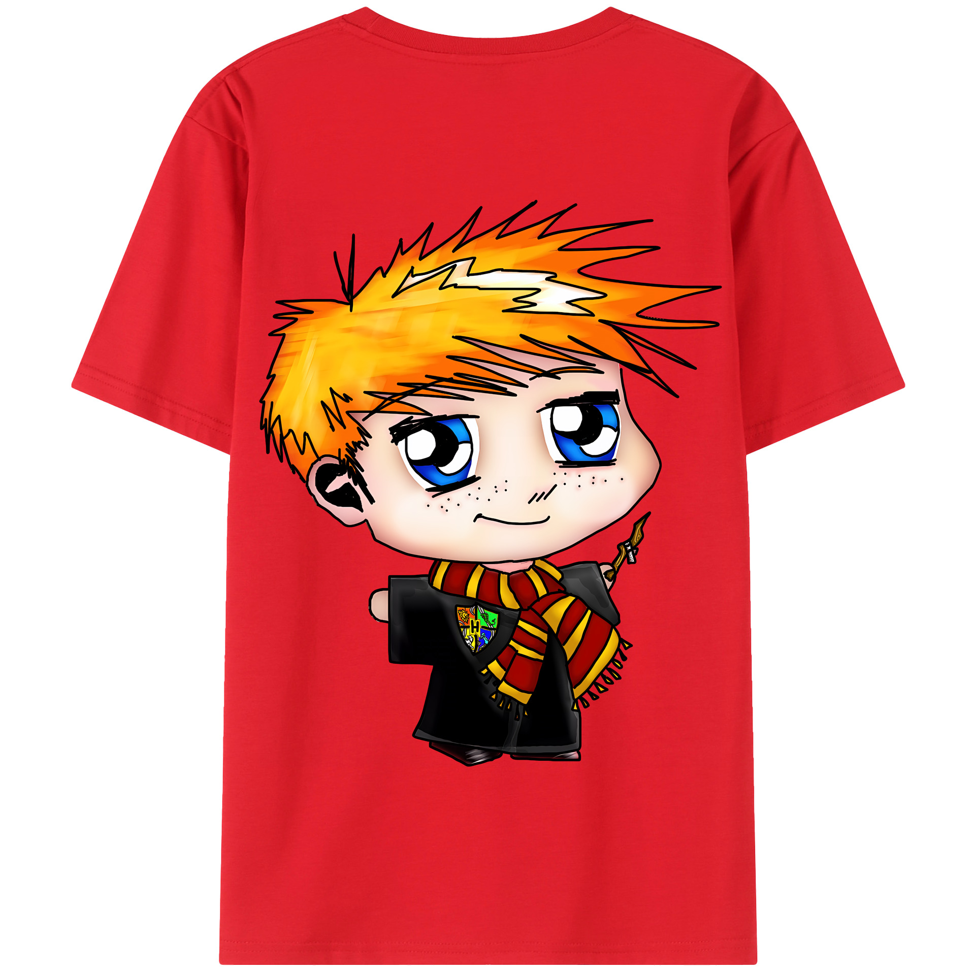 （画像用） Harry Potter ハリー・ポッターシリーズ 綿100％半袖Tシャツ（背面プリント）