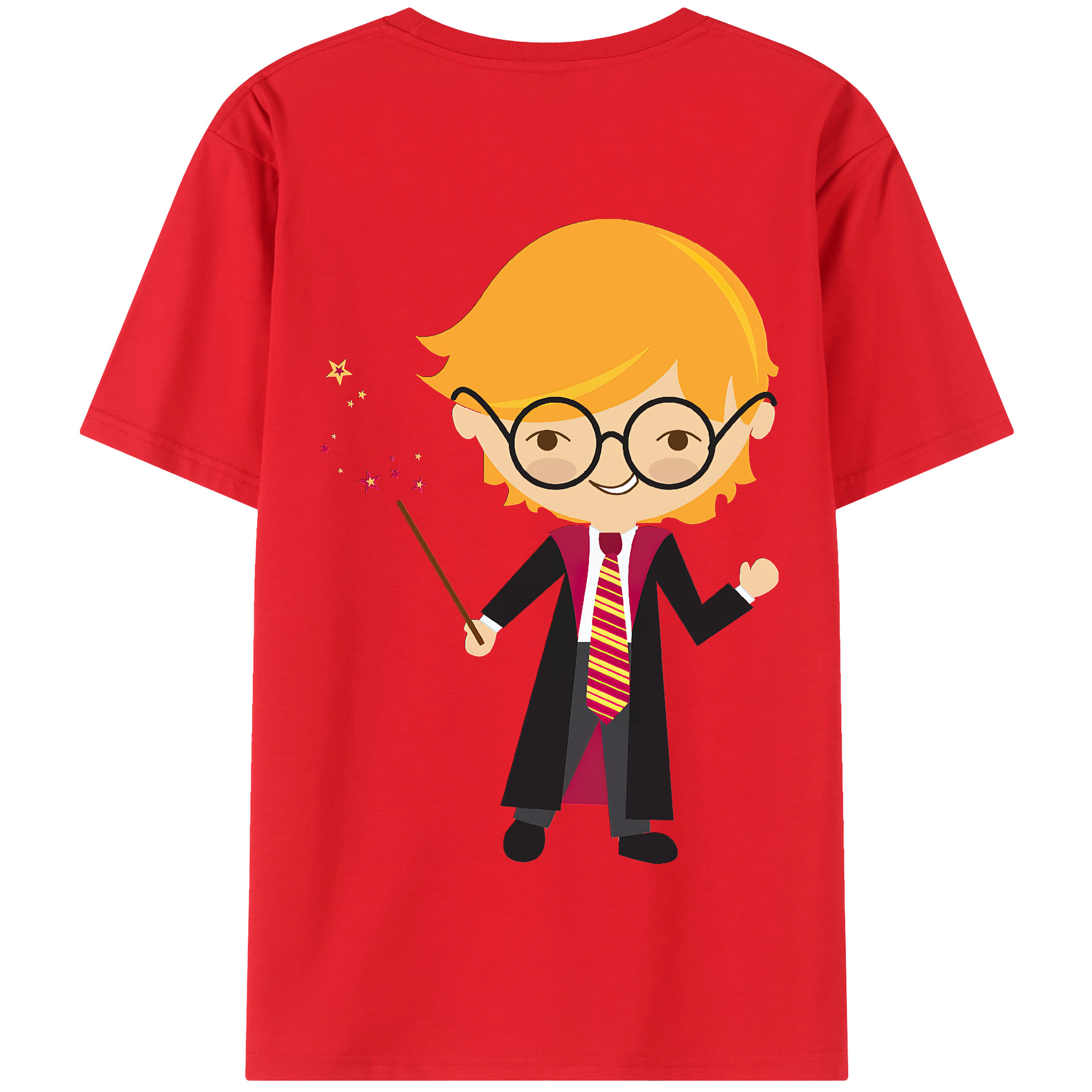 （画像用） Harry Potter ハリー・ポッターシリーズ 綿100％半袖Tシャツ（背面プリント）