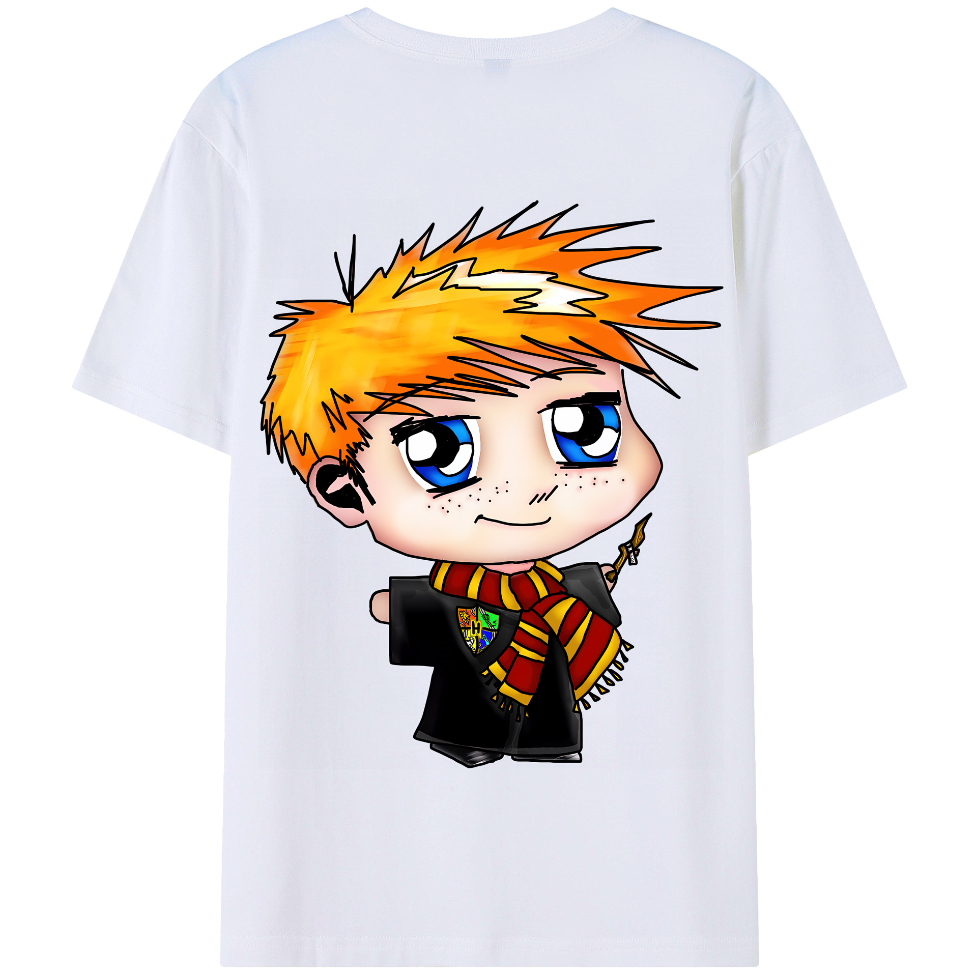 （画像用） Harry Potter ハリー・ポッターシリーズ 綿100％半袖Tシャツ（背面プリント）