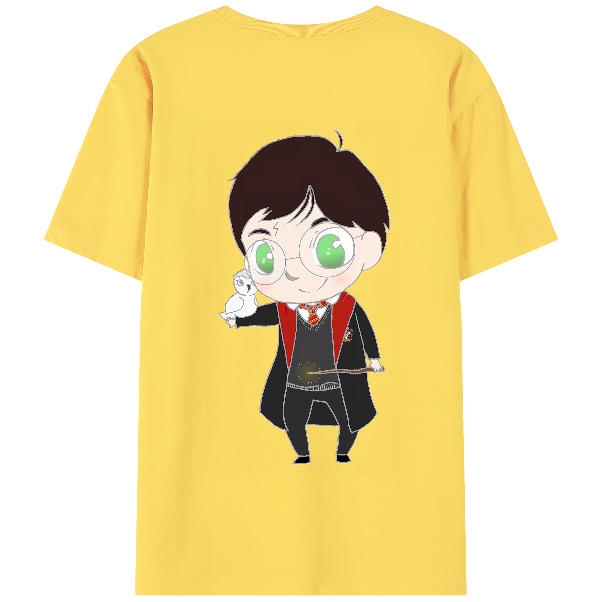 （画像用） Harry Potter ハリー・ポッターシリーズ 綿100％半袖Tシャツ（背面プリント）