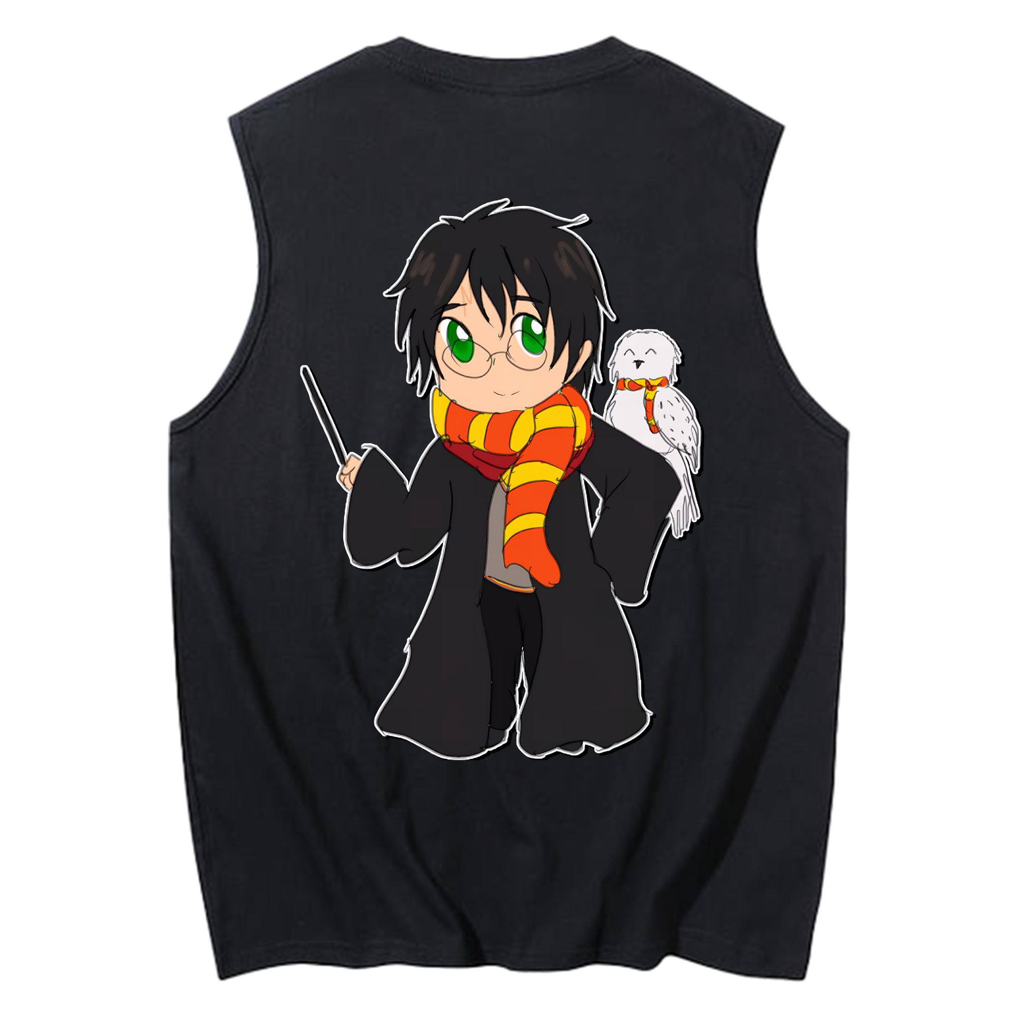 （画像用） Harry Potter ハリー・ポッターシリーズ コットン100％タンクトップ（背面プリント）