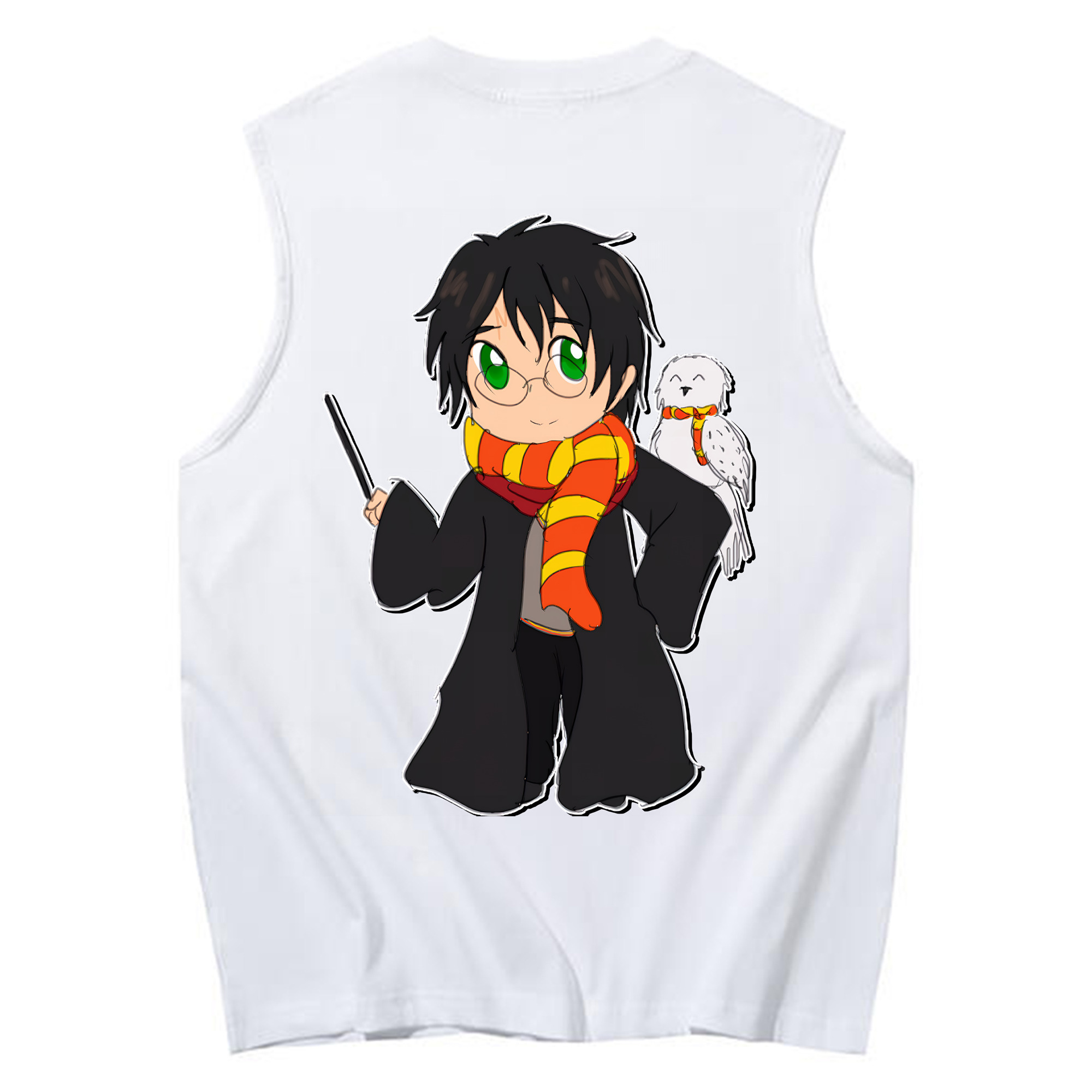 （画像用） Harry Potter ハリー・ポッターシリーズ コットン100％タンクトップ（背面プリント）