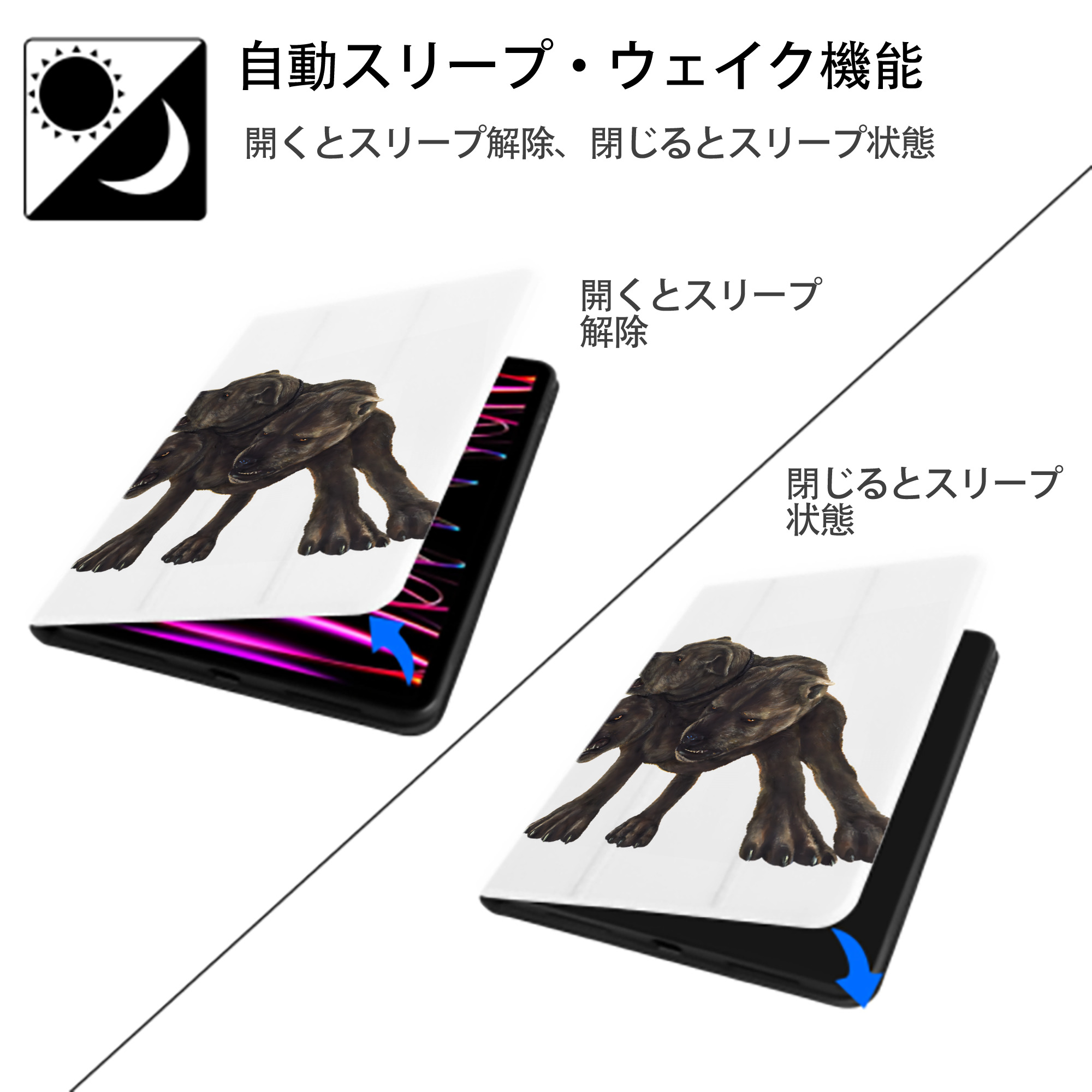 Harry Potter ハリー・ポッターシリーズ IPad ケース ペン収納付き 三つ折りスタンド PUレザー×シリコン 対応機種9.5/10.5/10.9インチ
