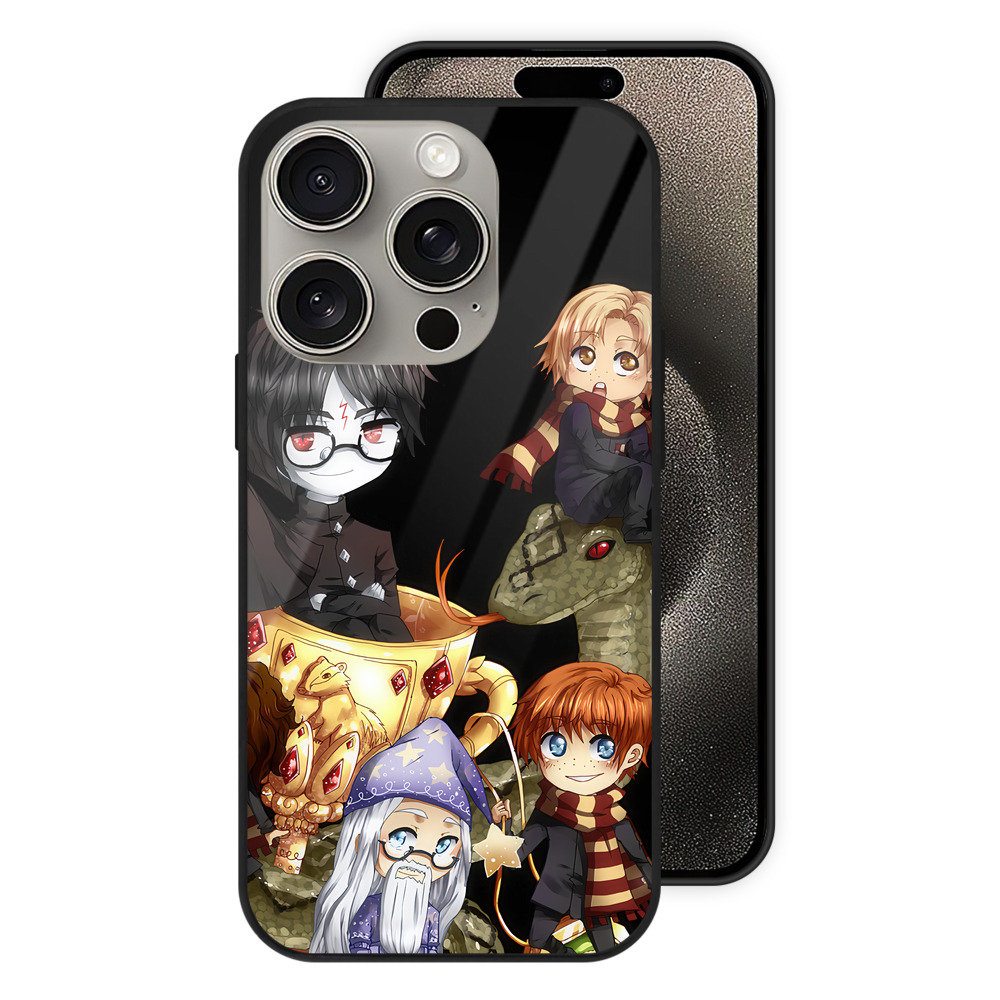 （画像用） Harry Potter ハリー・ポッターシリーズ 【iPhone15Pro対応】スマホケース 耐衝撃＆黄変防止 背面ガラス
