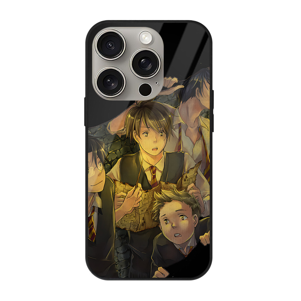 （画像用） Harry Potter ハリー・ポッターシリーズ 【iPhone15Pro対応】スマホケース 耐衝撃＆黄変防止 背面ガラス