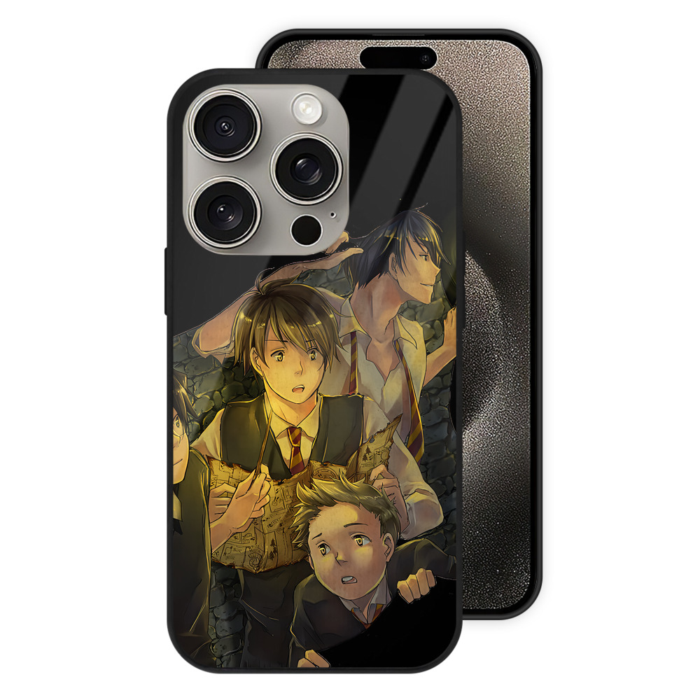 （画像用） Harry Potter ハリー・ポッターシリーズ 【iPhone15Pro対応】スマホケース 耐衝撃＆黄変防止 背面ガラス