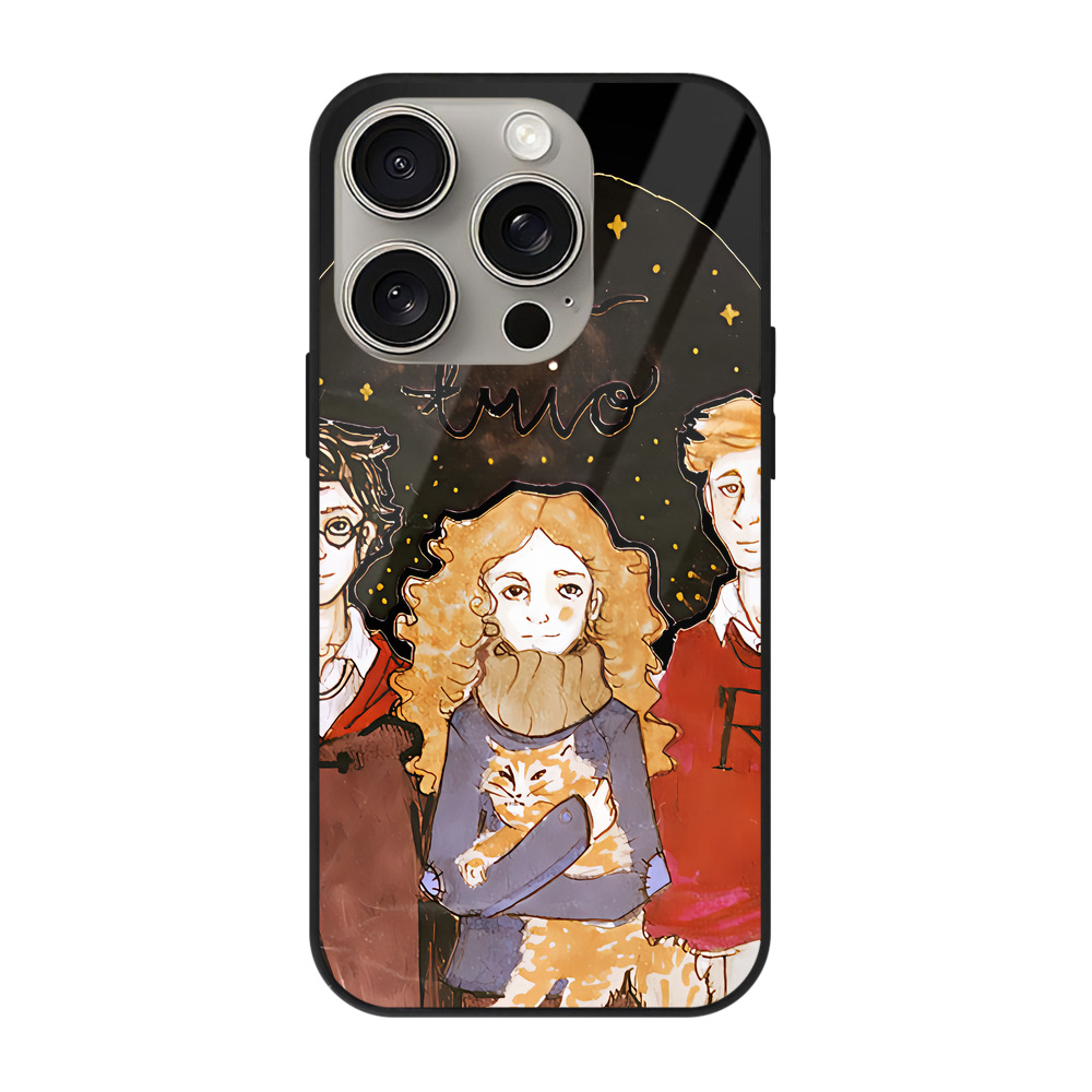 （画像用） Harry Potter ハリー・ポッターシリーズ 【iPhone15Pro対応】スマホケース 耐衝撃＆黄変防止 背面ガラス