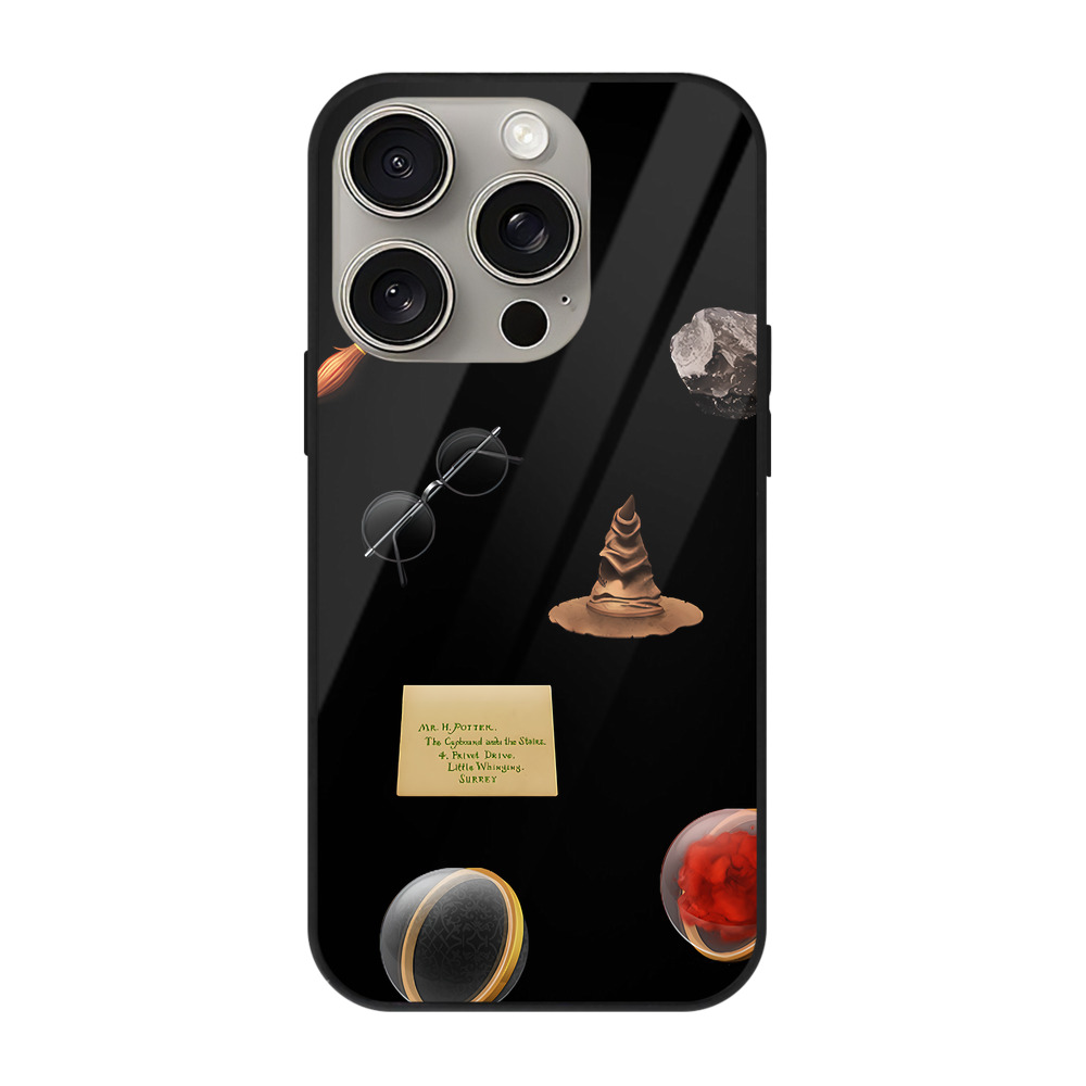 （画像用） Harry Potter ハリー・ポッターシリーズ 【iPhone15Pro対応】スマホケース 耐衝撃＆黄変防止 背面ガラス