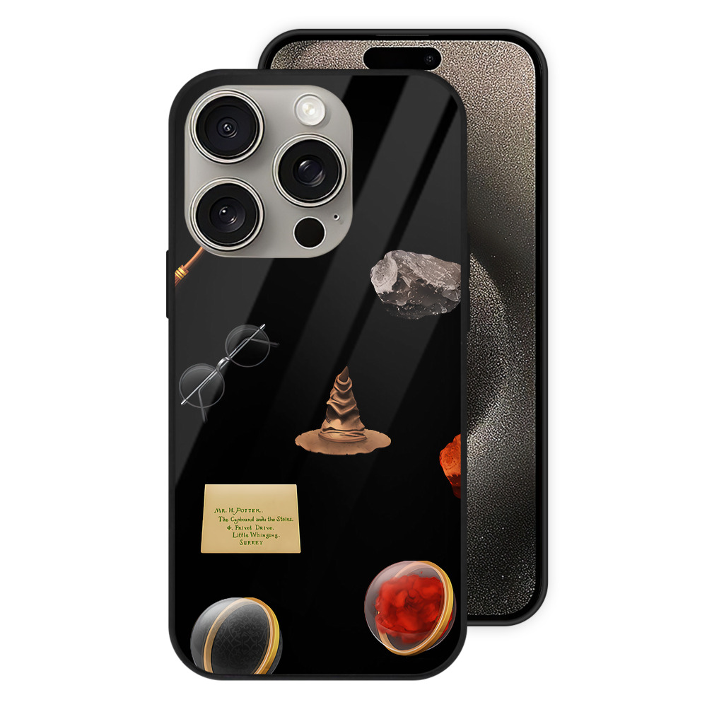 （画像用） Harry Potter ハリー・ポッターシリーズ 【iPhone15Pro対応】スマホケース 耐衝撃＆黄変防止 背面ガラス