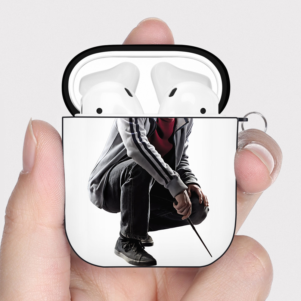（画像用） Harry Potter ハリー・ポッターシリーズ AirPods 第2世代保護ケース ハードシェル ブラック 耐衝撃・防指紋・カラビナ付き