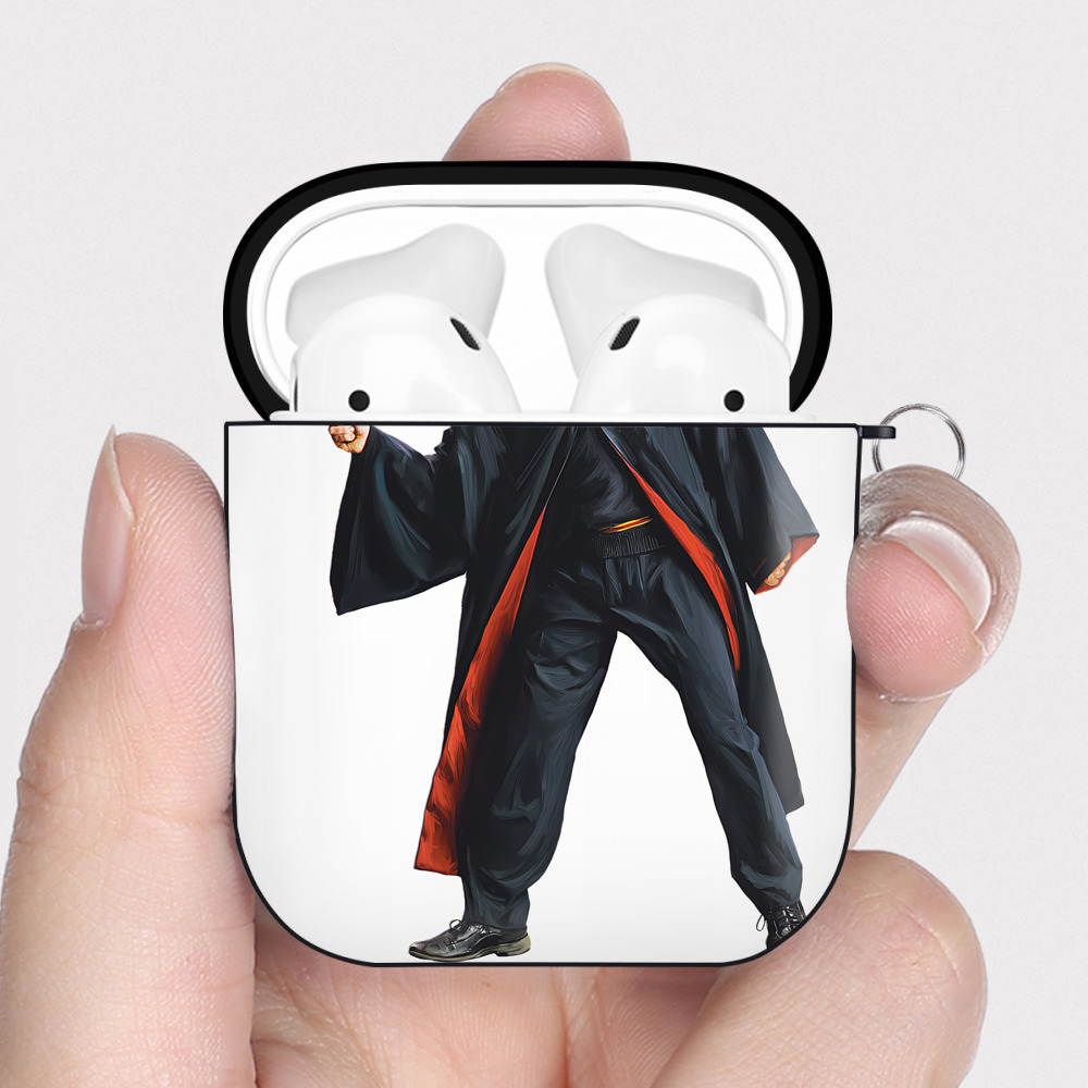 （画像用） Harry Potter ハリー・ポッターシリーズ AirPods 第2世代保護ケース ハードシェル ブラック 耐衝撃・防指紋・カラビナ付き