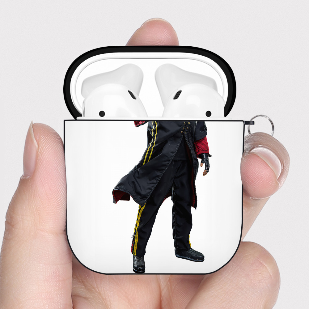 （画像用） Harry Potter ハリー・ポッターシリーズ AirPods 第2世代保護ケース ハードシェル ブラック 耐衝撃・防指紋・カラビナ付き