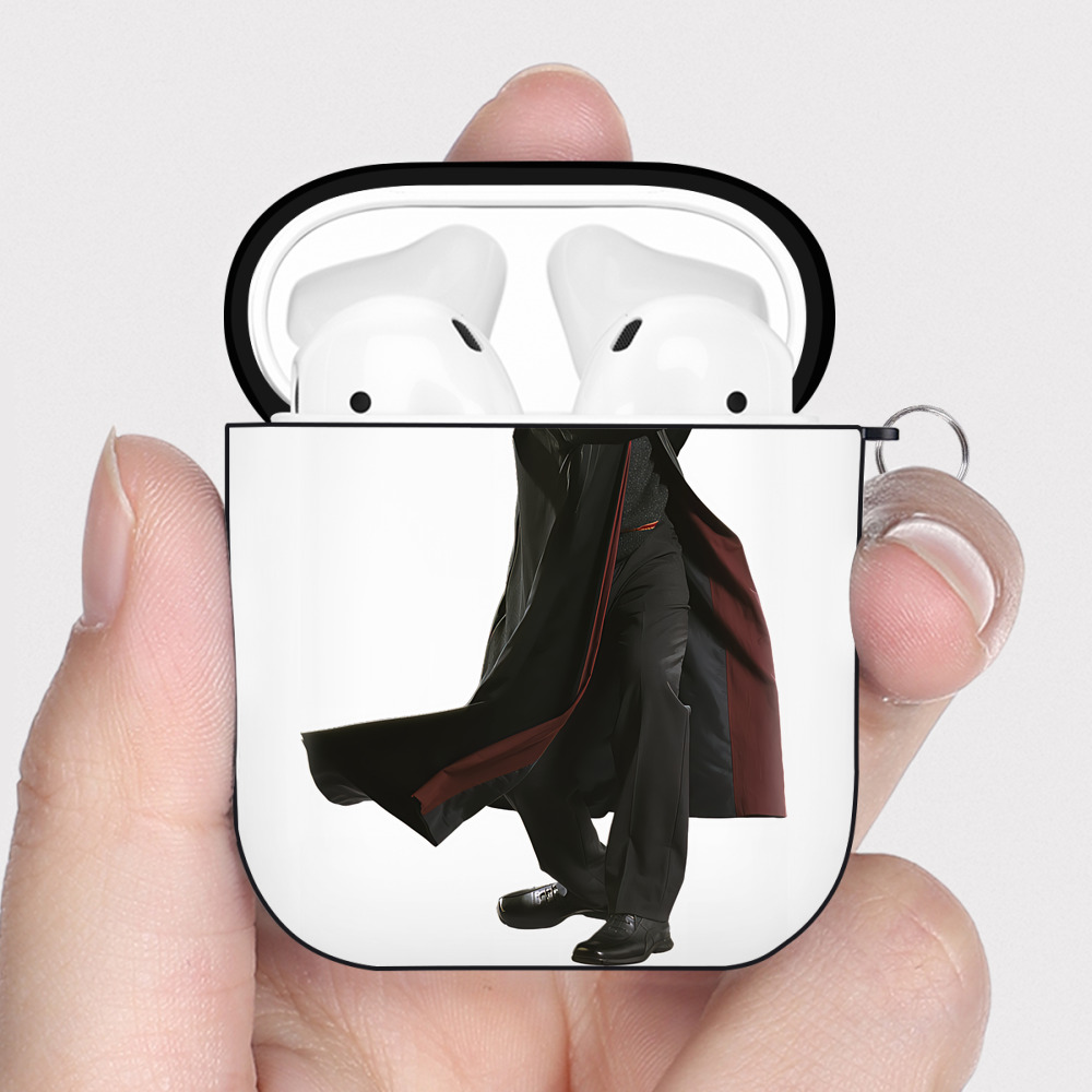 （画像用） Harry Potter ハリー・ポッターシリーズ AirPods 第2世代保護ケース ハードシェル ブラック 耐衝撃・防指紋・カラビナ付き