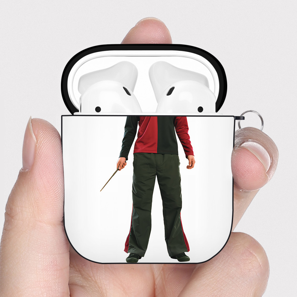 （画像用） Harry Potter ハリー・ポッターシリーズ AirPods 第2世代保護ケース ハードシェル ブラック 耐衝撃・防指紋・カラビナ付き