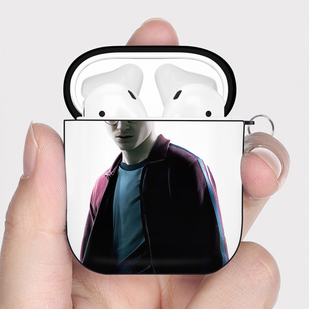 （画像用） Harry Potter ハリー・ポッターシリーズ AirPods 第2世代保護ケース ハードシェル ブラック 耐衝撃・防指紋・カラビナ付き
