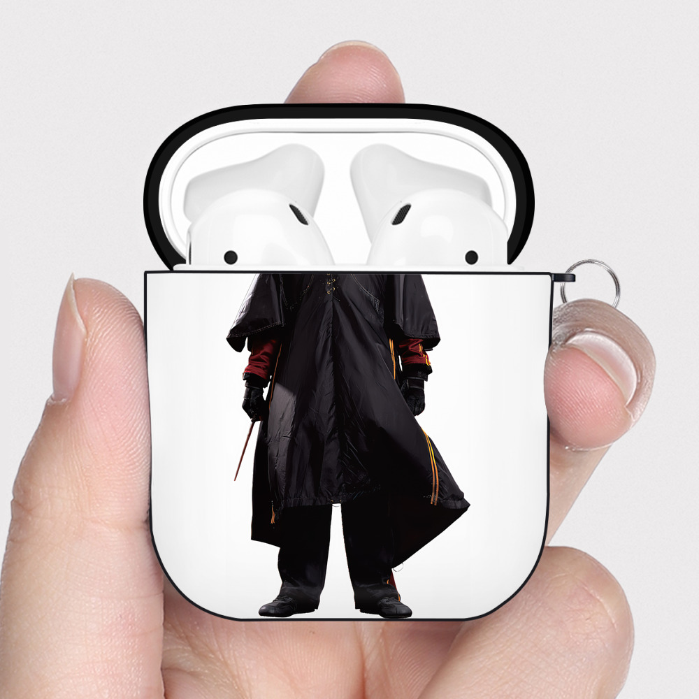 （画像用） Harry Potter ハリー・ポッターシリーズ AirPods 第2世代保護ケース ハードシェル ブラック 耐衝撃・防指紋・カラビナ付き