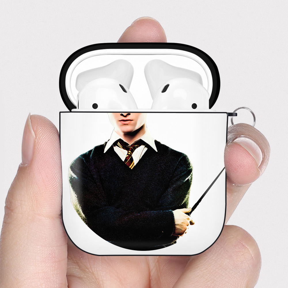 （画像用） Harry Potter ハリー・ポッターシリーズ AirPods 第2世代保護ケース ハードシェル ブラック 耐衝撃・防指紋・カラビナ付き