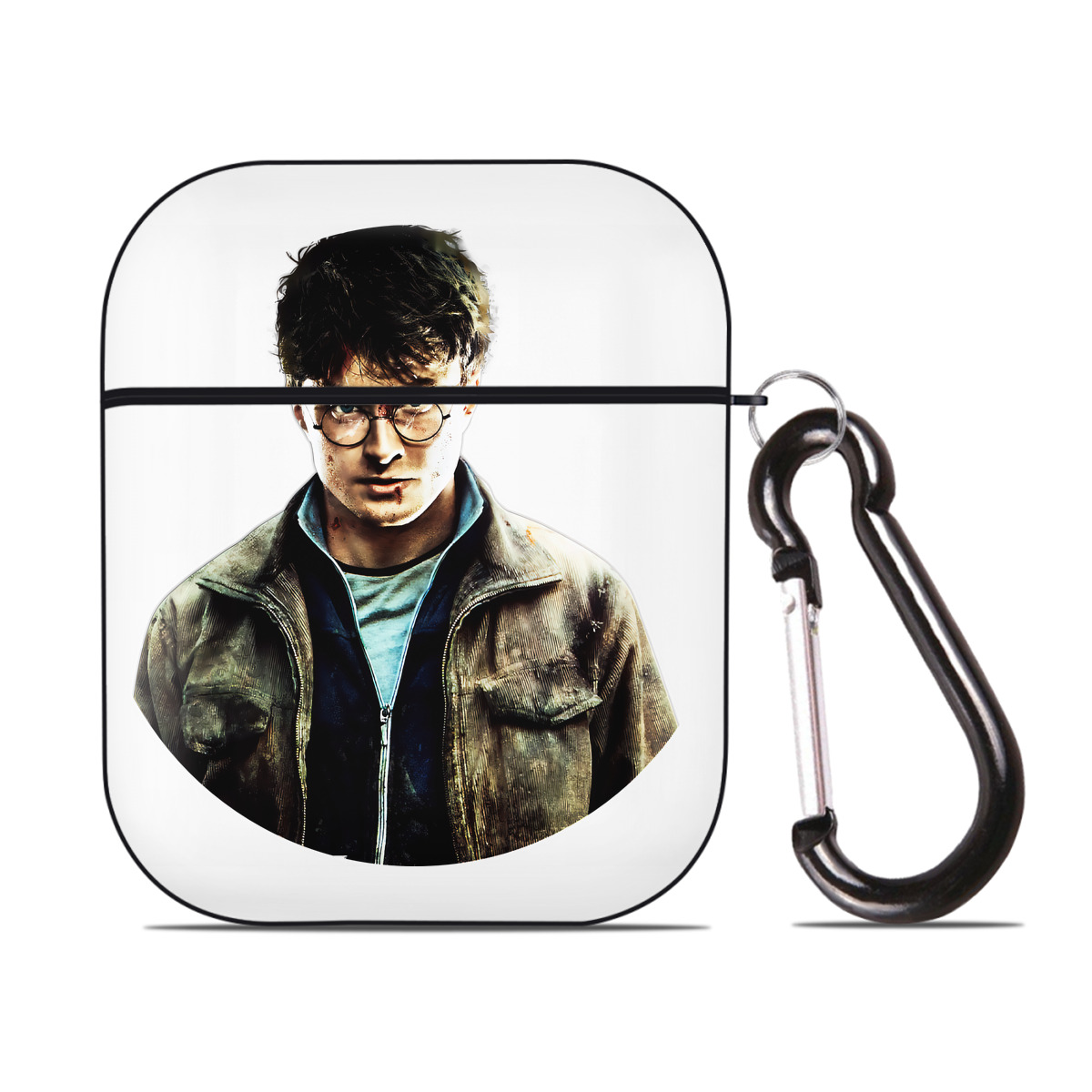 （画像用） Harry Potter ハリー・ポッターシリーズ AirPods 第2世代保護ケース ハードシェル ブラック 耐衝撃・防指紋・カラビナ付き